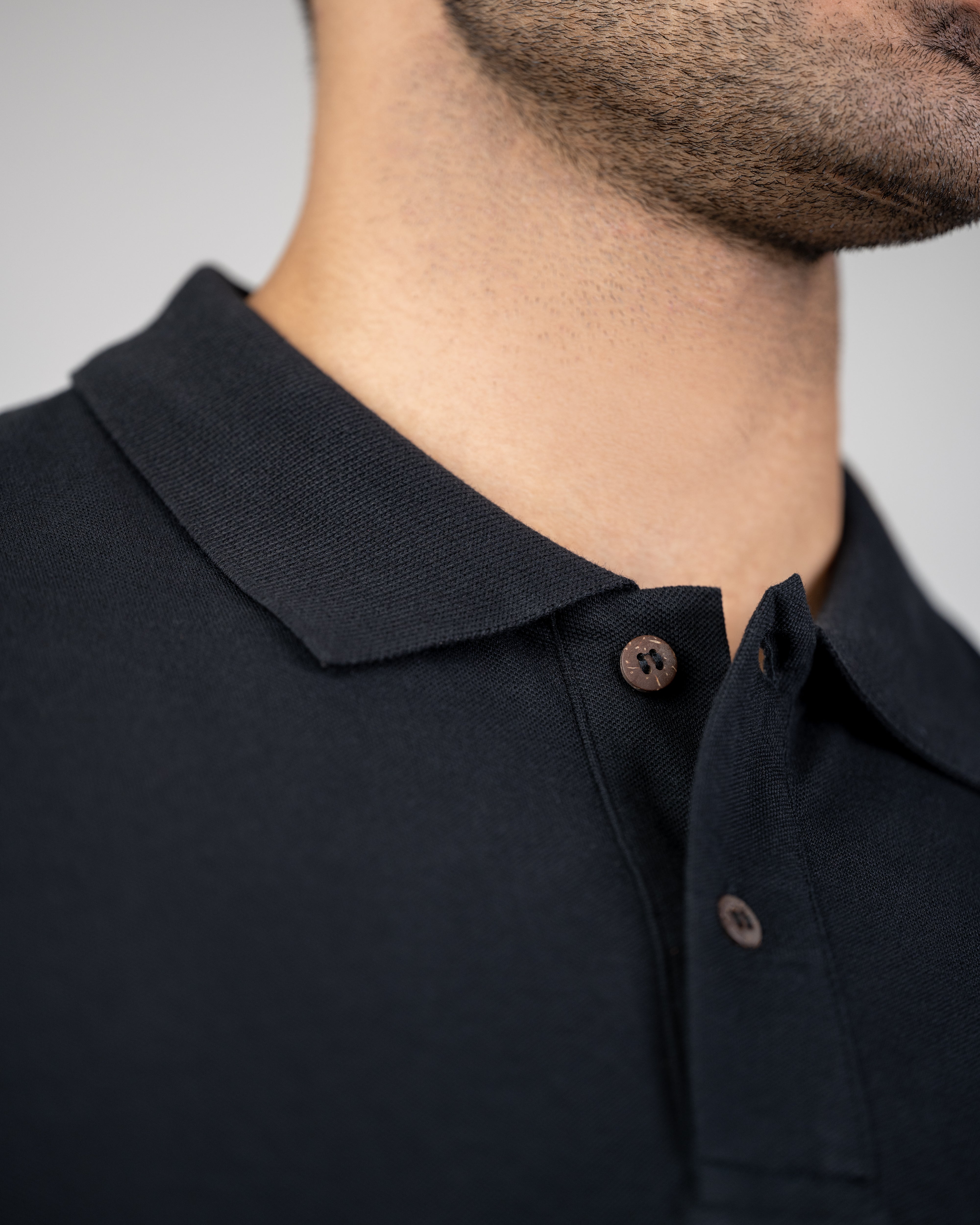 Organic Cotton Tree-Polo Black