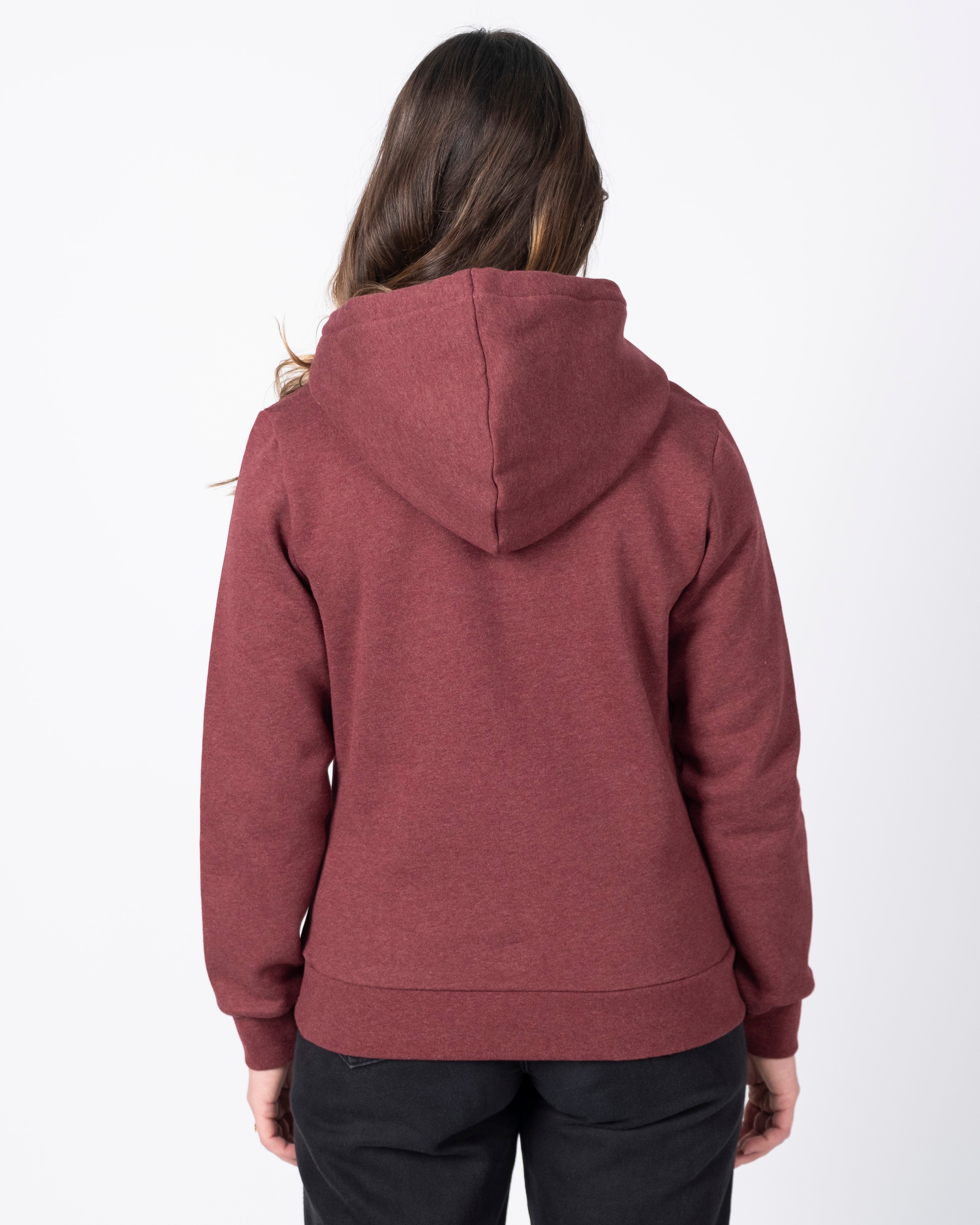 Damen Treehoodie Bordeaux Mel