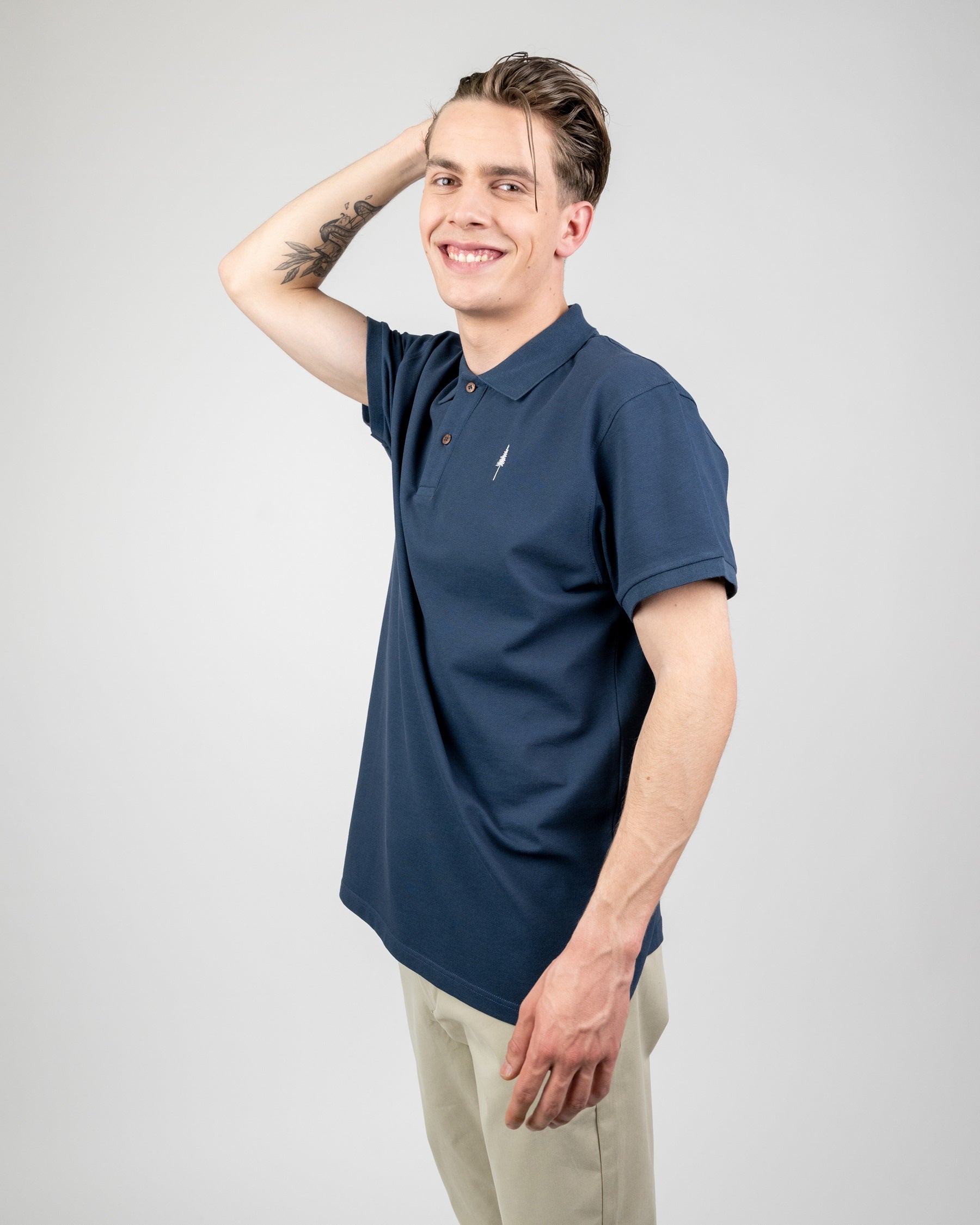 Organic Cotton Tree-Polo Navy