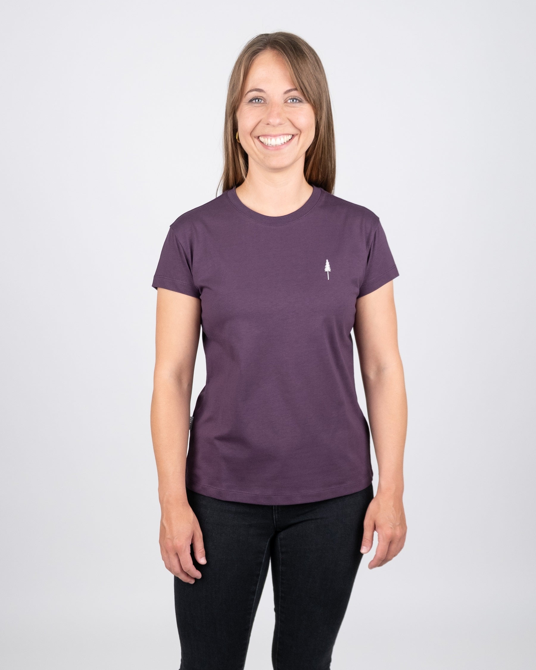 T-Shirt femme en coton bio Treeshirt Deep Purple