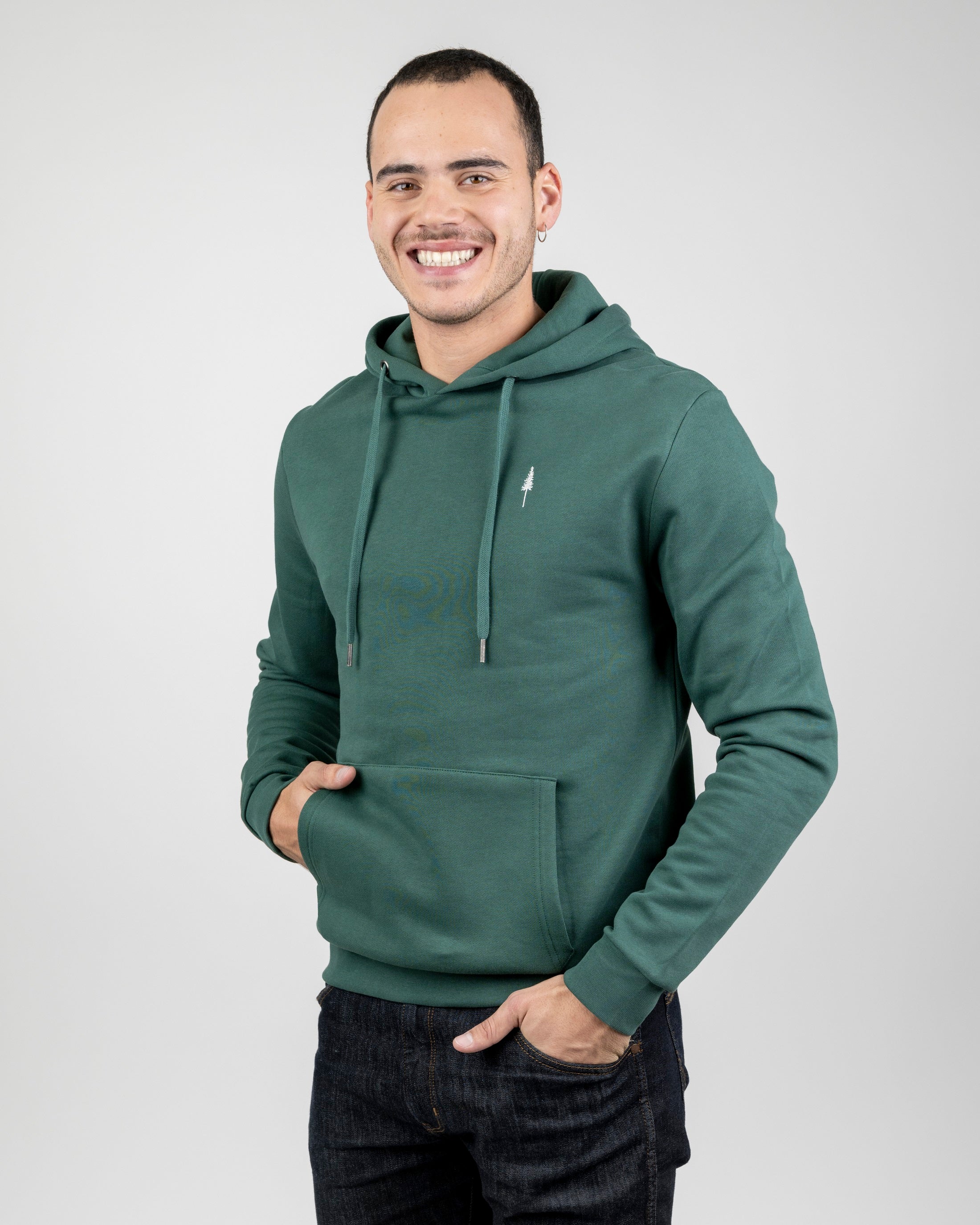 Sweatshirt capuche unisexe en coton bio TreeHoodie Vert