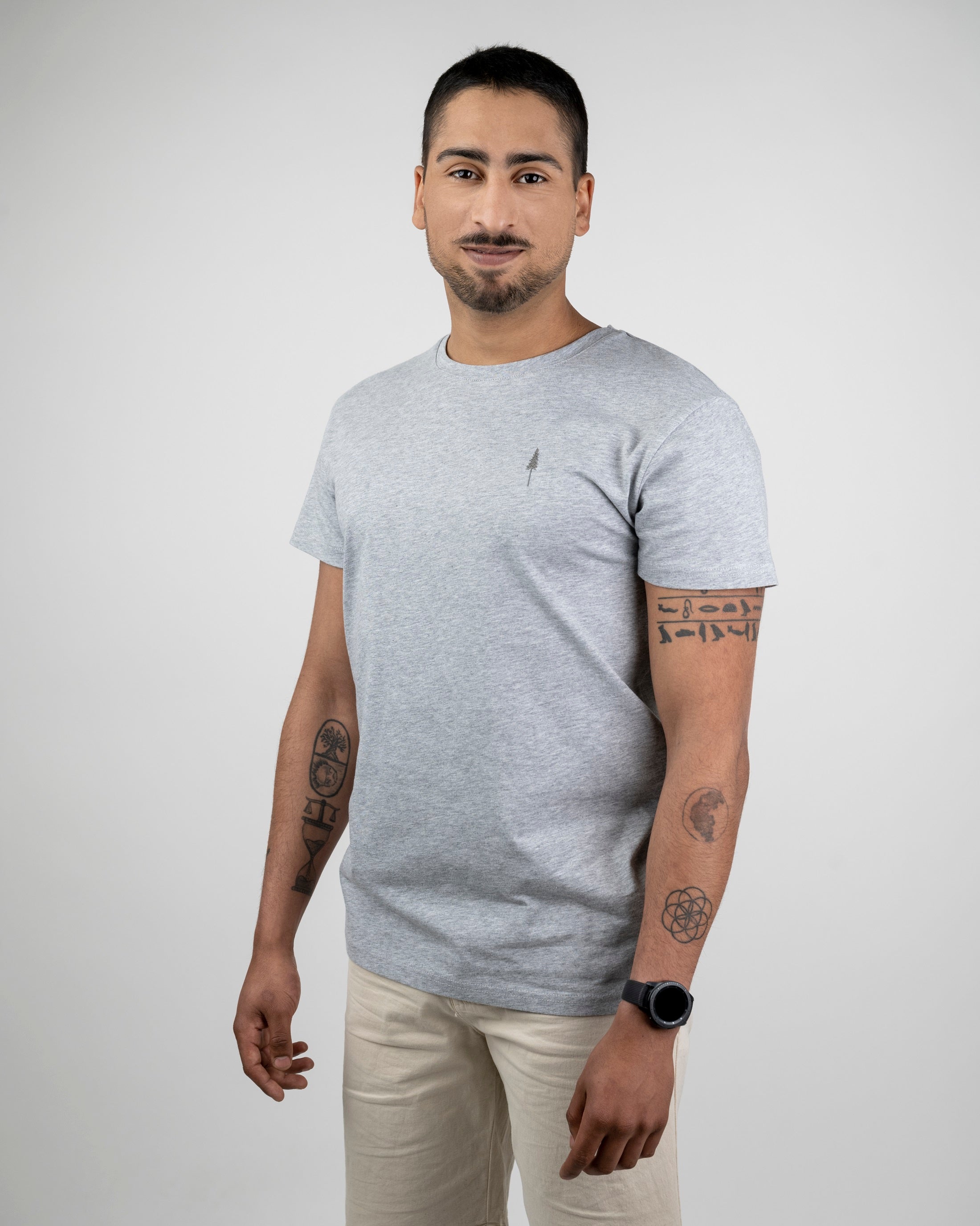 Men's organic cotton T-shirt Treeshirt Gray