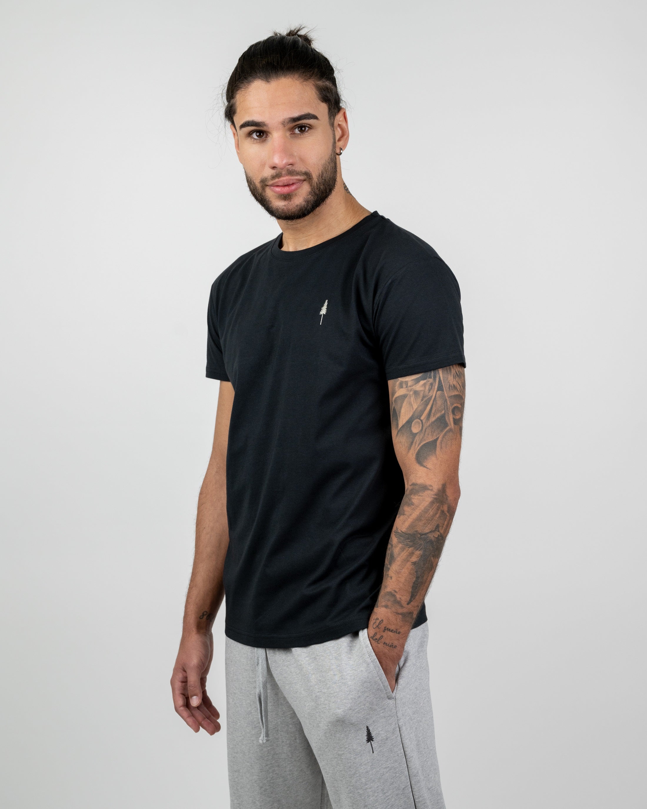 Men's organic cotton T-shirt Treeshirt Black