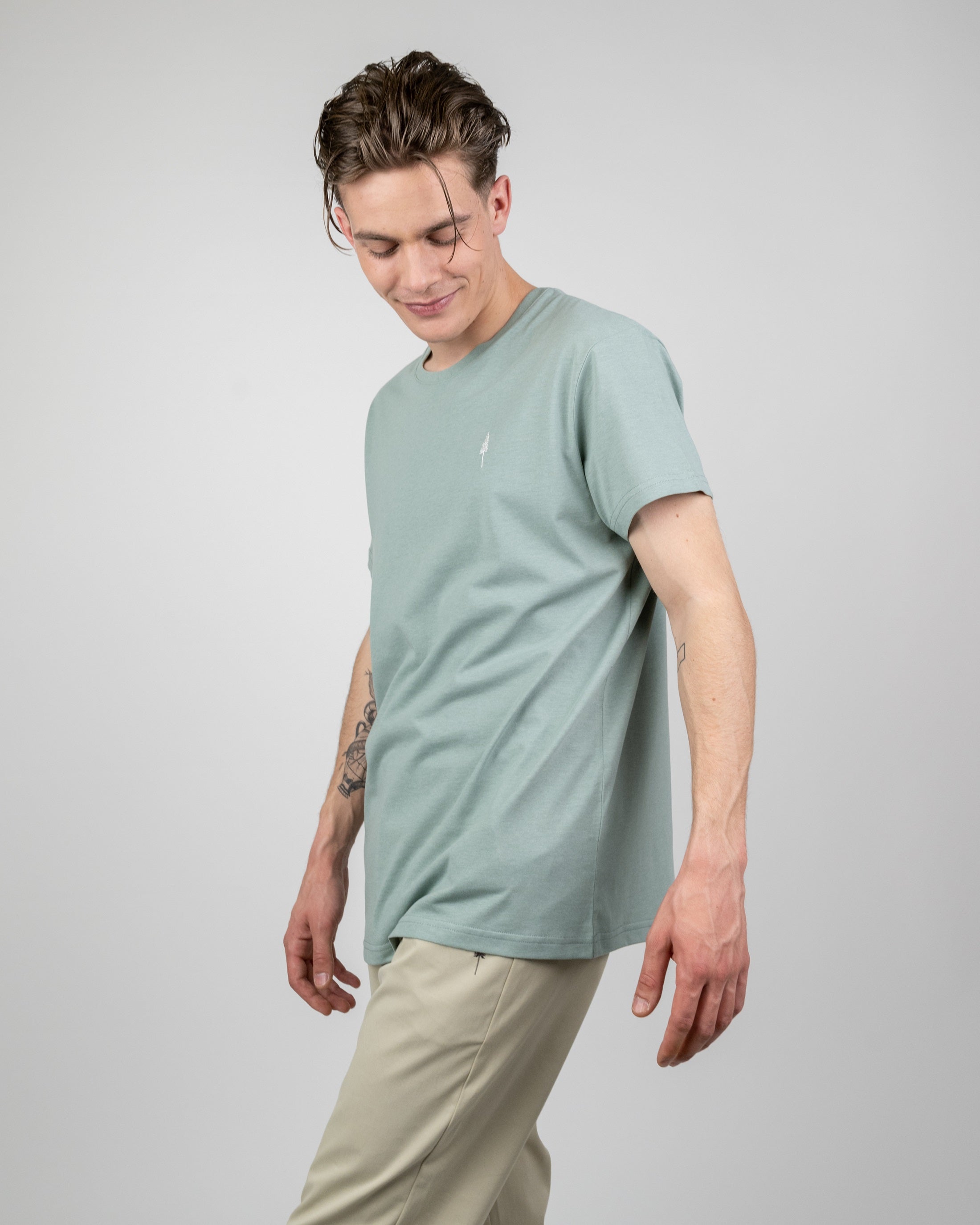 Men's organic cotton T-shirt Treeshirt Turquoise