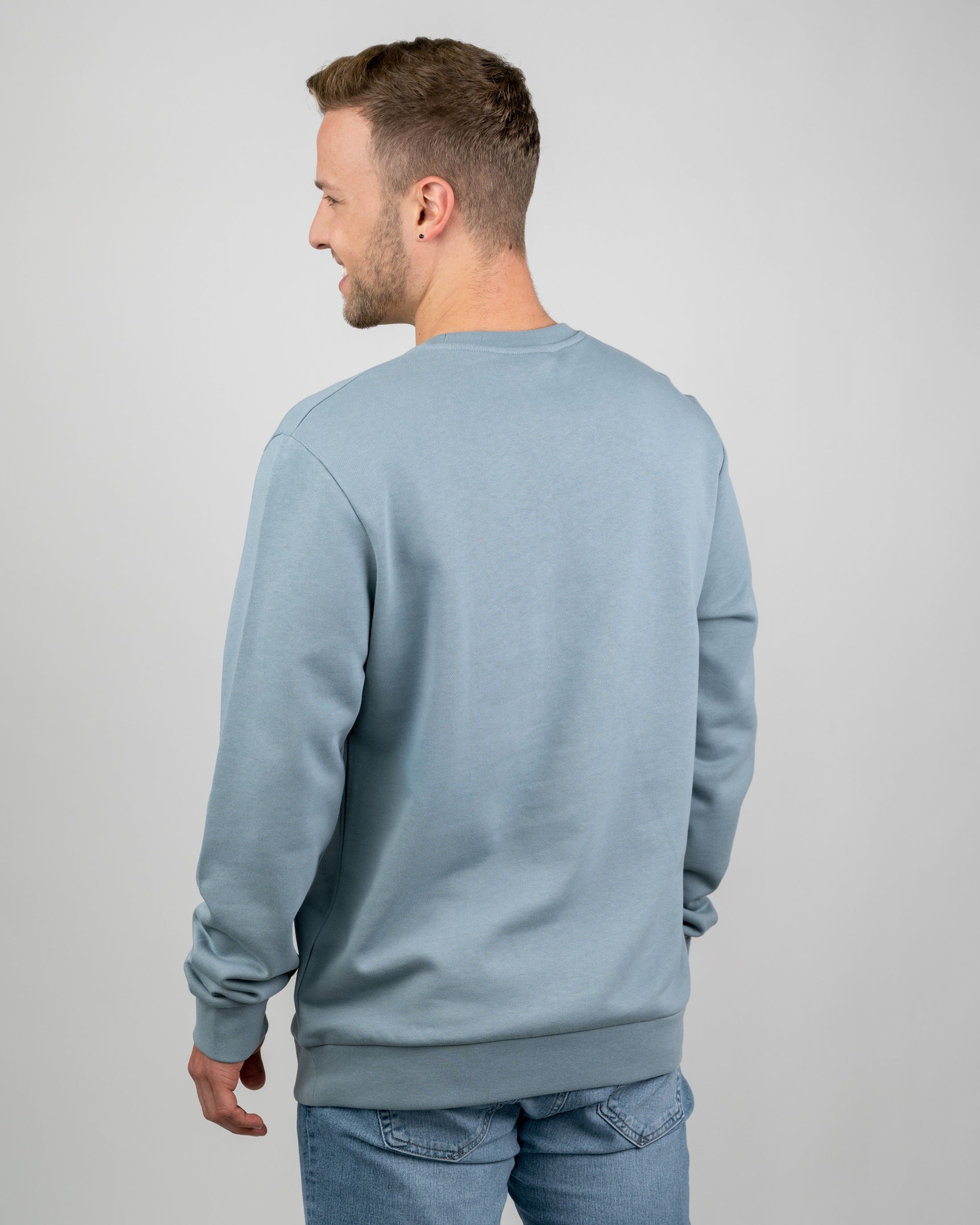 Sweatshirt homme en coton bio TreeSweater Bleu