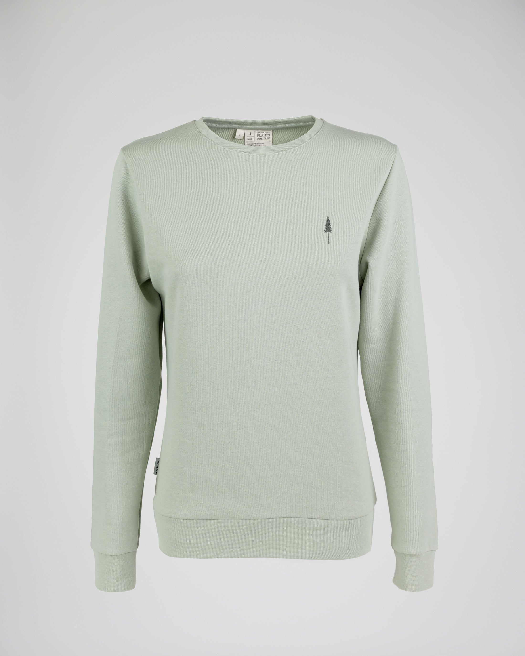 Sweatshirt femme en coton bio TreeSweater Vert Pâle