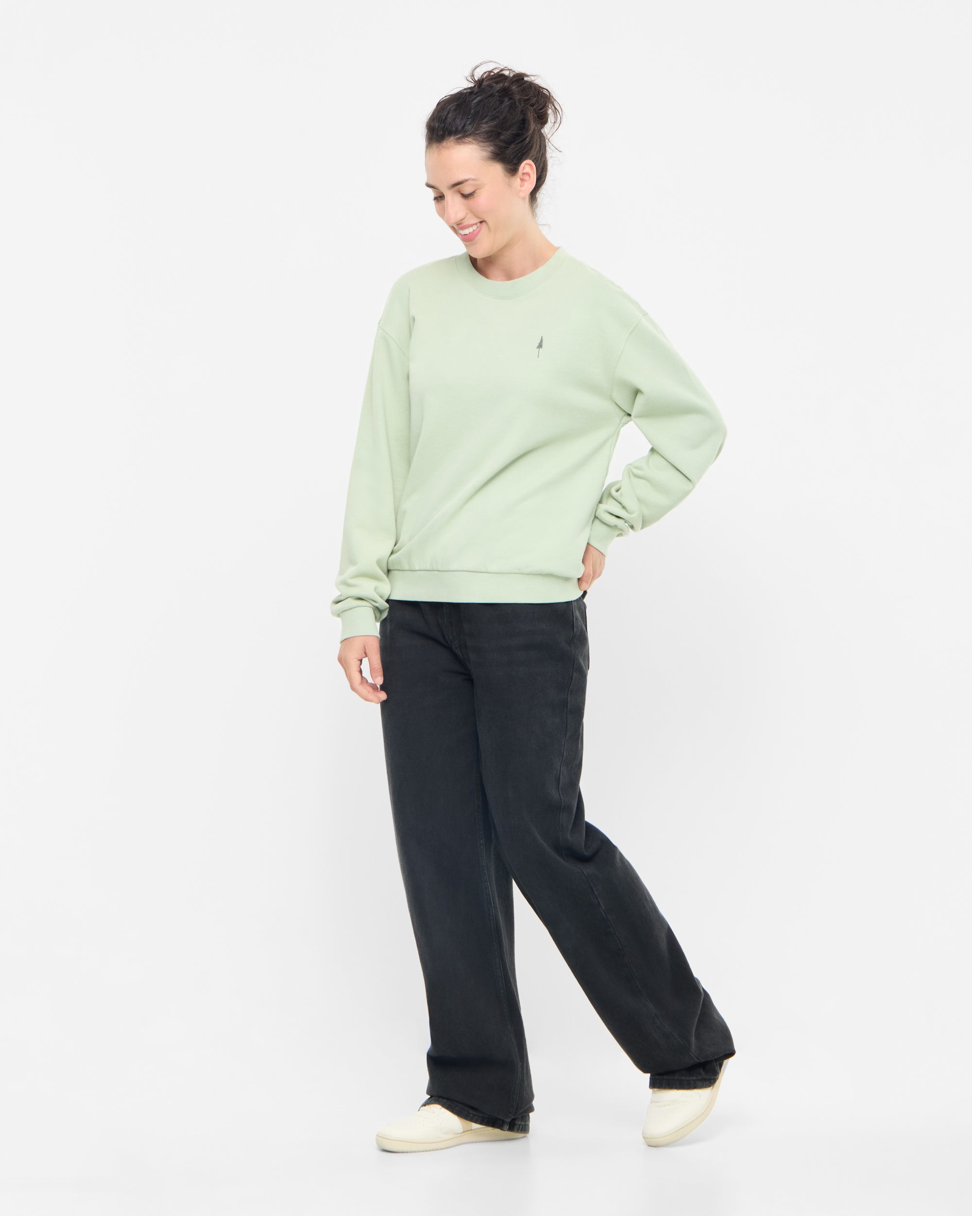 Damen TreeSweater Relaxed Cool MAtcha