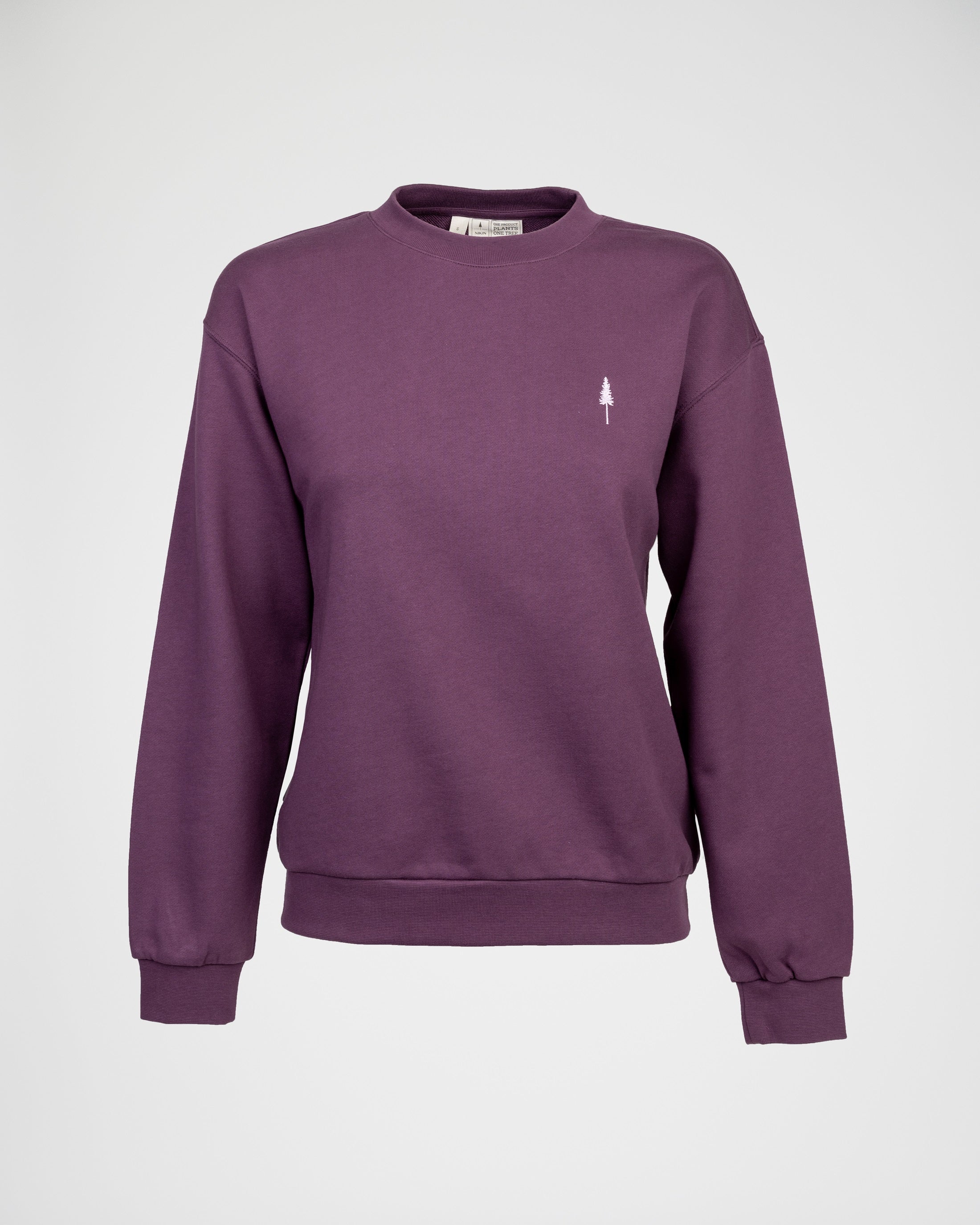 Organic cotton sweatshirt TreeSweater Raglan Women Lavender