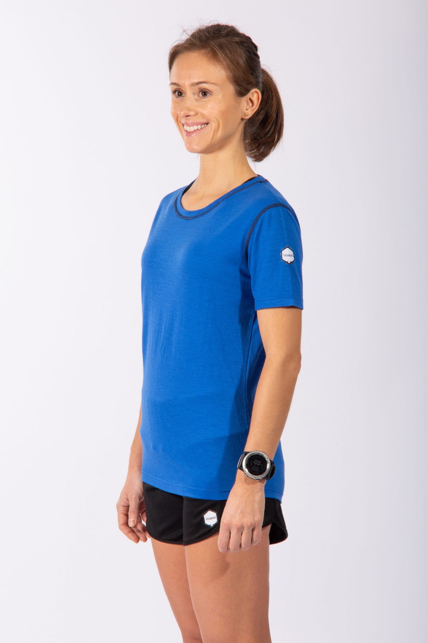T-Shirt Mérinos Femme Bleu 20-30⁰ 