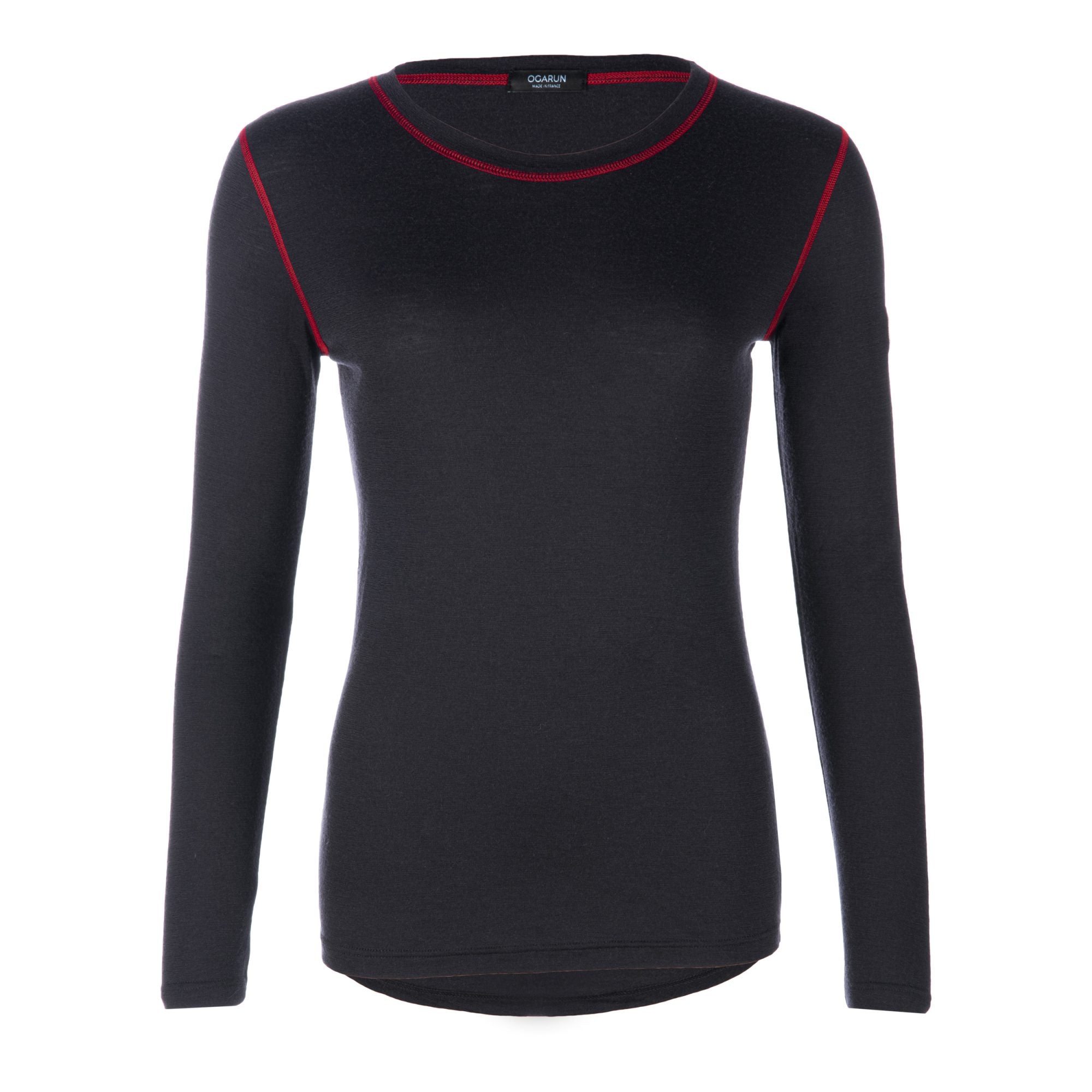 T-Shirt Mérinos Femme Manches Longues Bleu Nuit