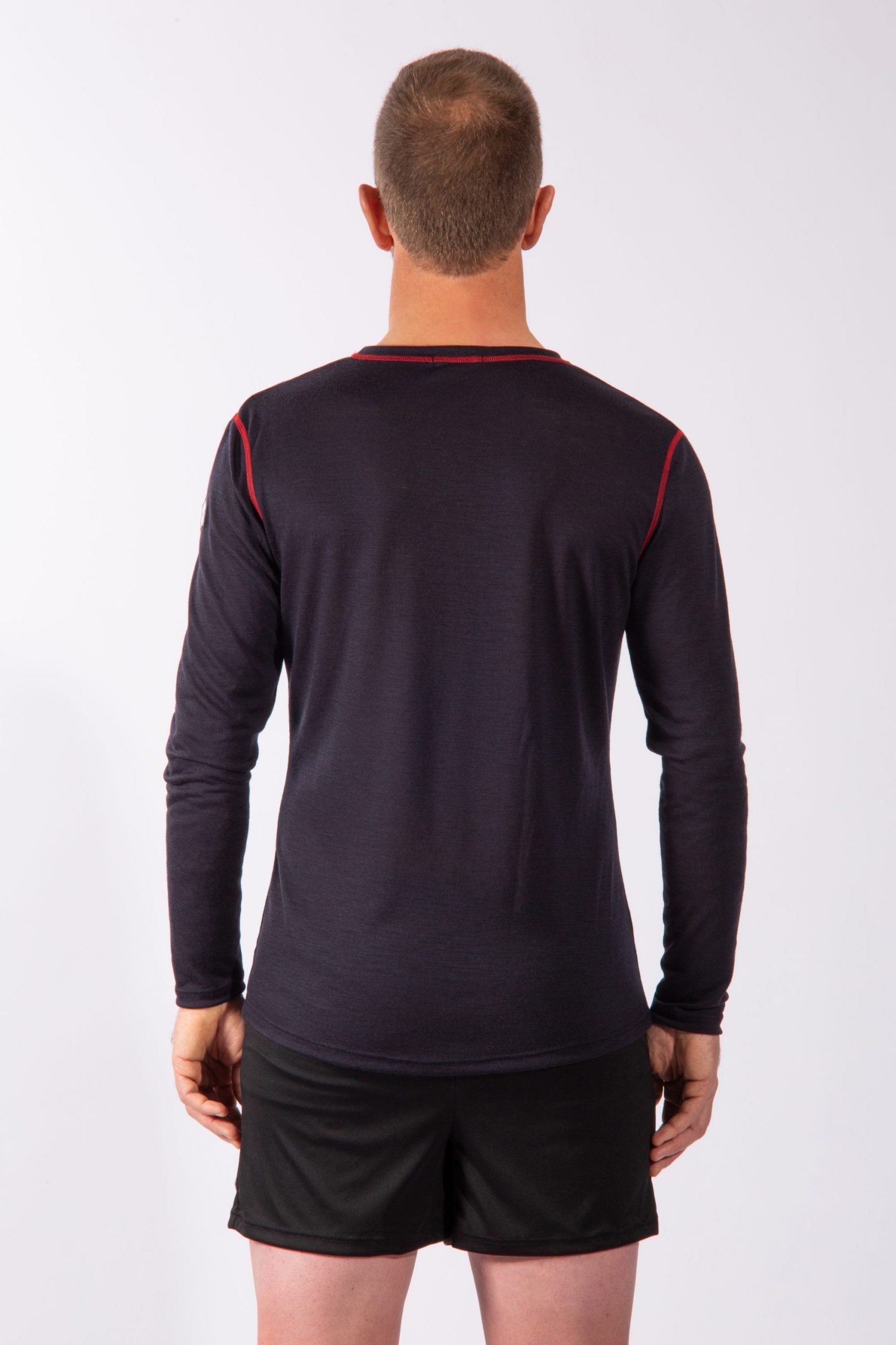 T-Shirt Mérinos Homme Manches Longues Bleu Nuit