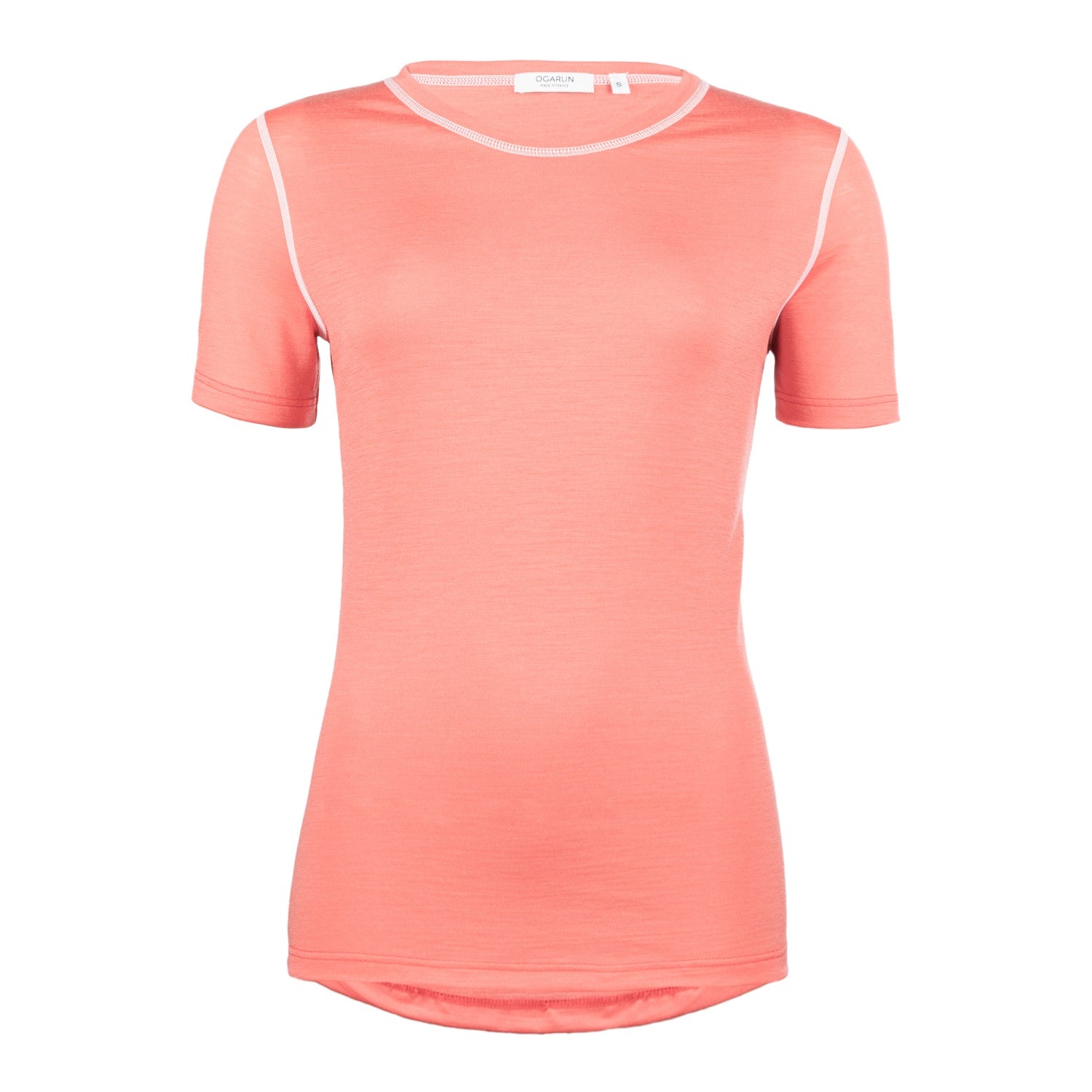 T-Shirt Running Femme Corail en mérinos et lyocell 