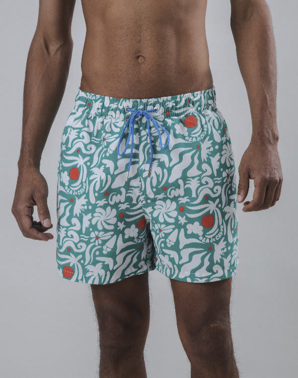 Short de bain Ola de Calor Turquoise