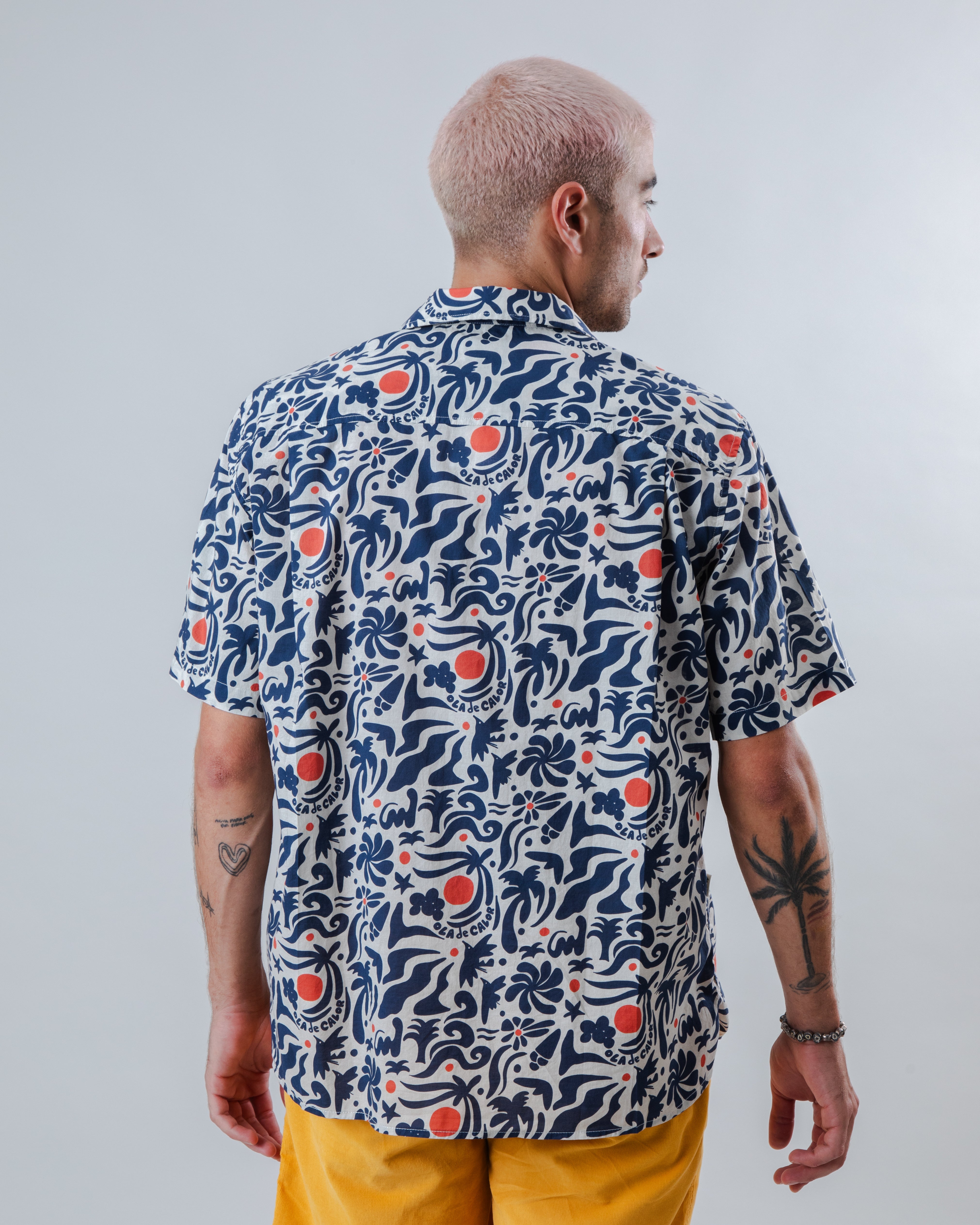 Ola De Calor Aloha Blaue Hemd
