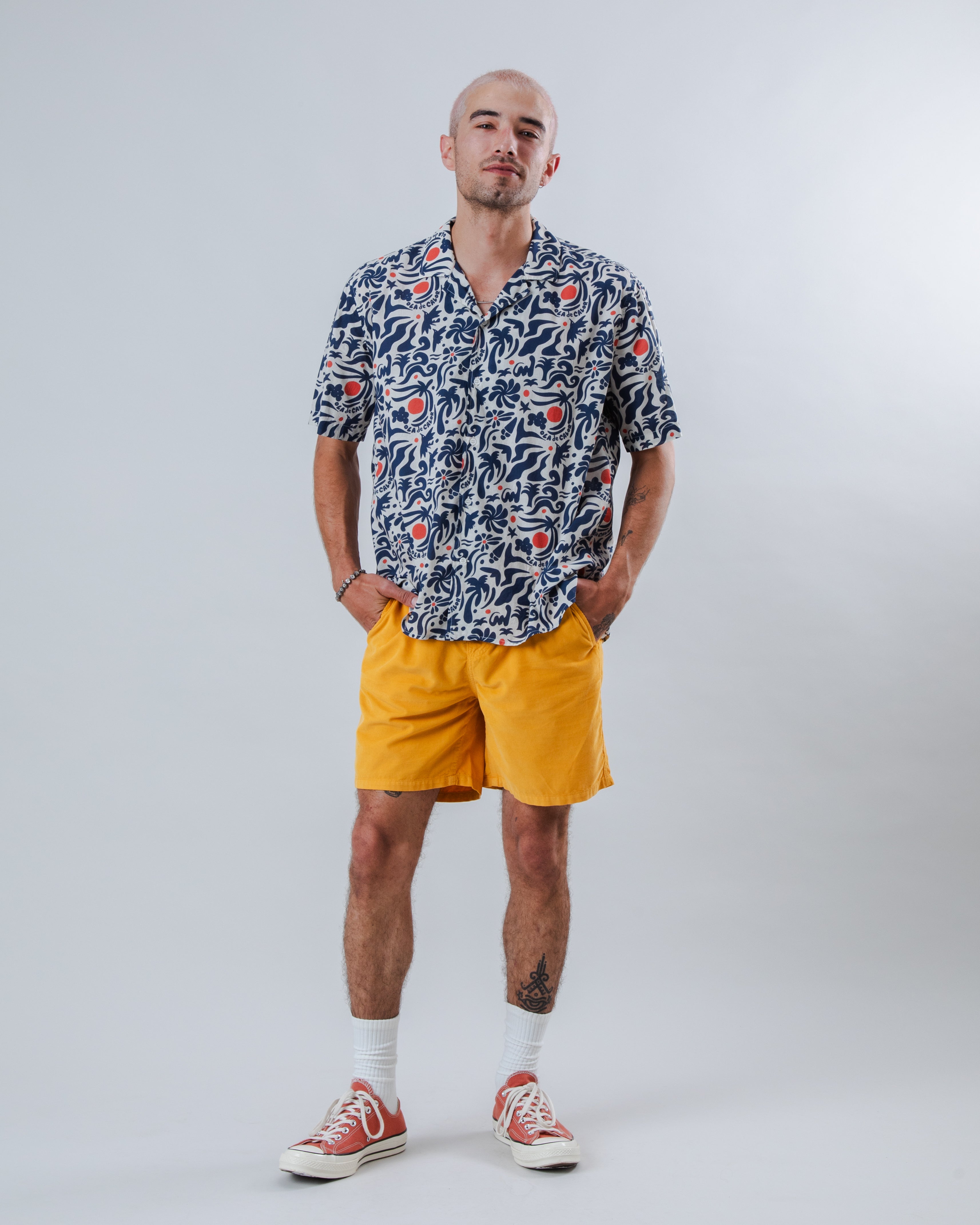 Ola De Calor Aloha Blaue Hemd