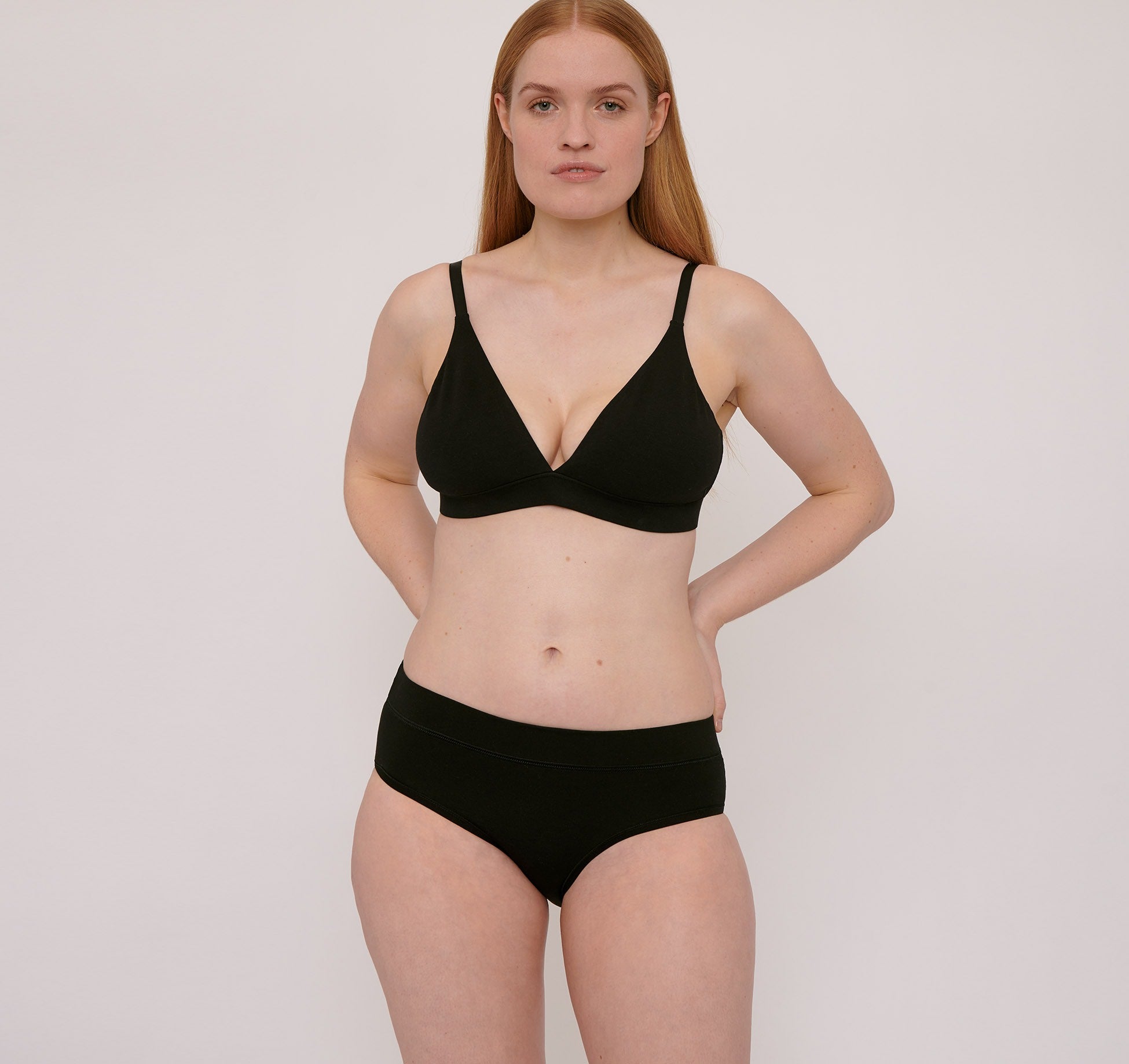 Culottes noires en coton bio Duo-Pack