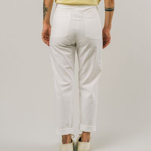 Pantalon blanc femme Capri