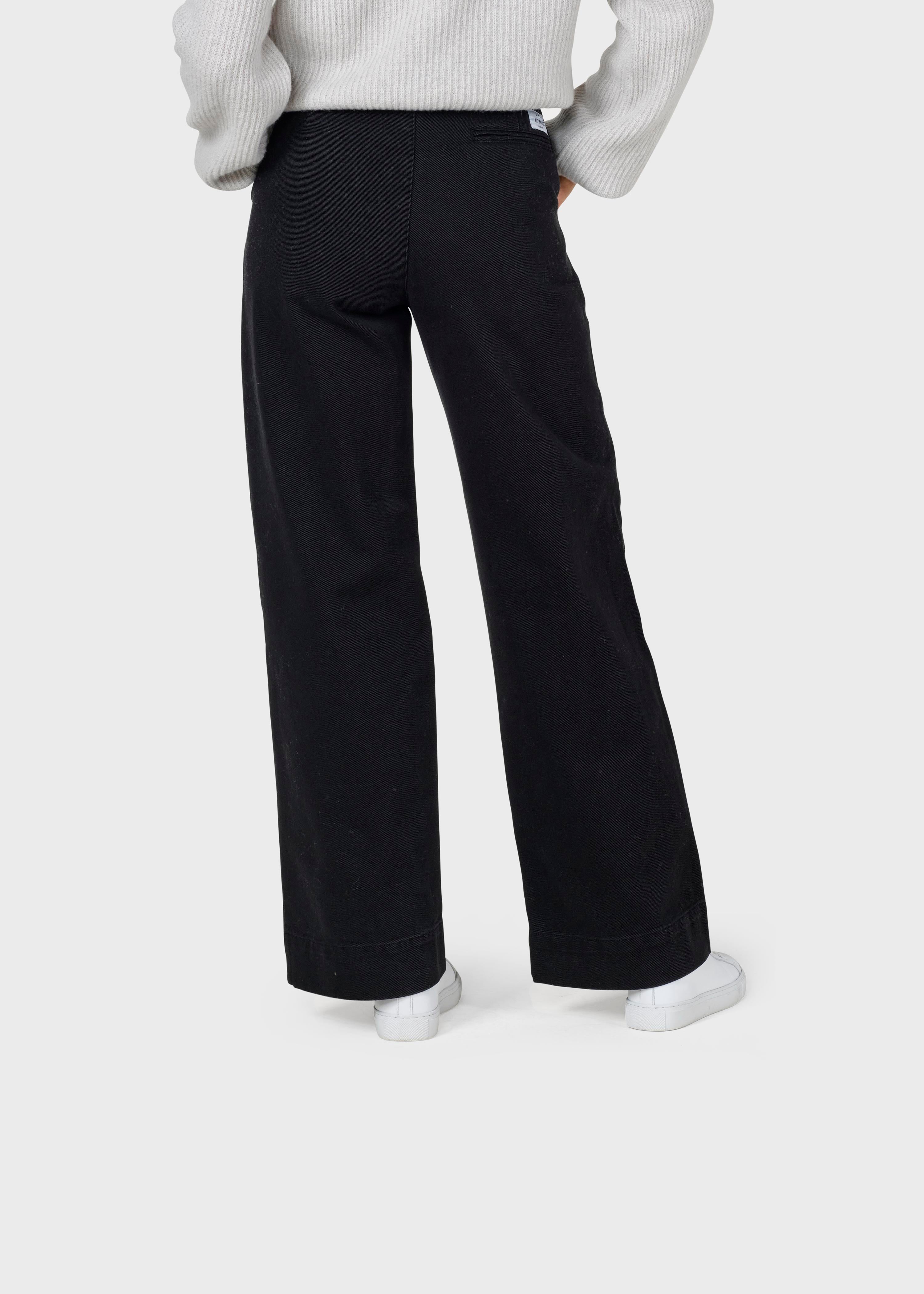 Pantalon Large Femme En Coton Bio Lydia Noir