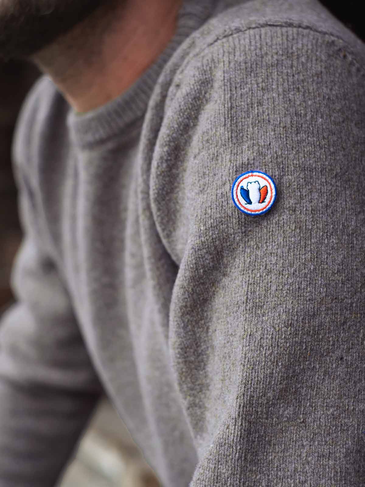 Pull mérinos Homme Le Frileux Taupe