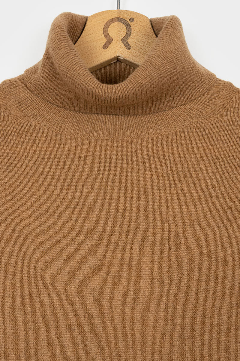 Pull Col roulé cachemire Alberto beige