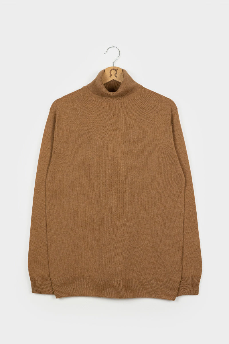 Pull Col roulé cachemire Alberto beige
