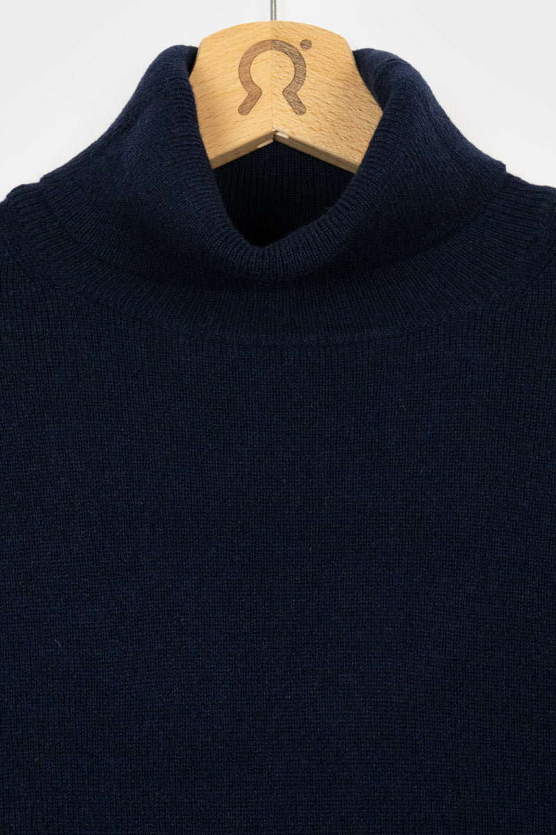 Pull Col roulé cachemire Alberto marine