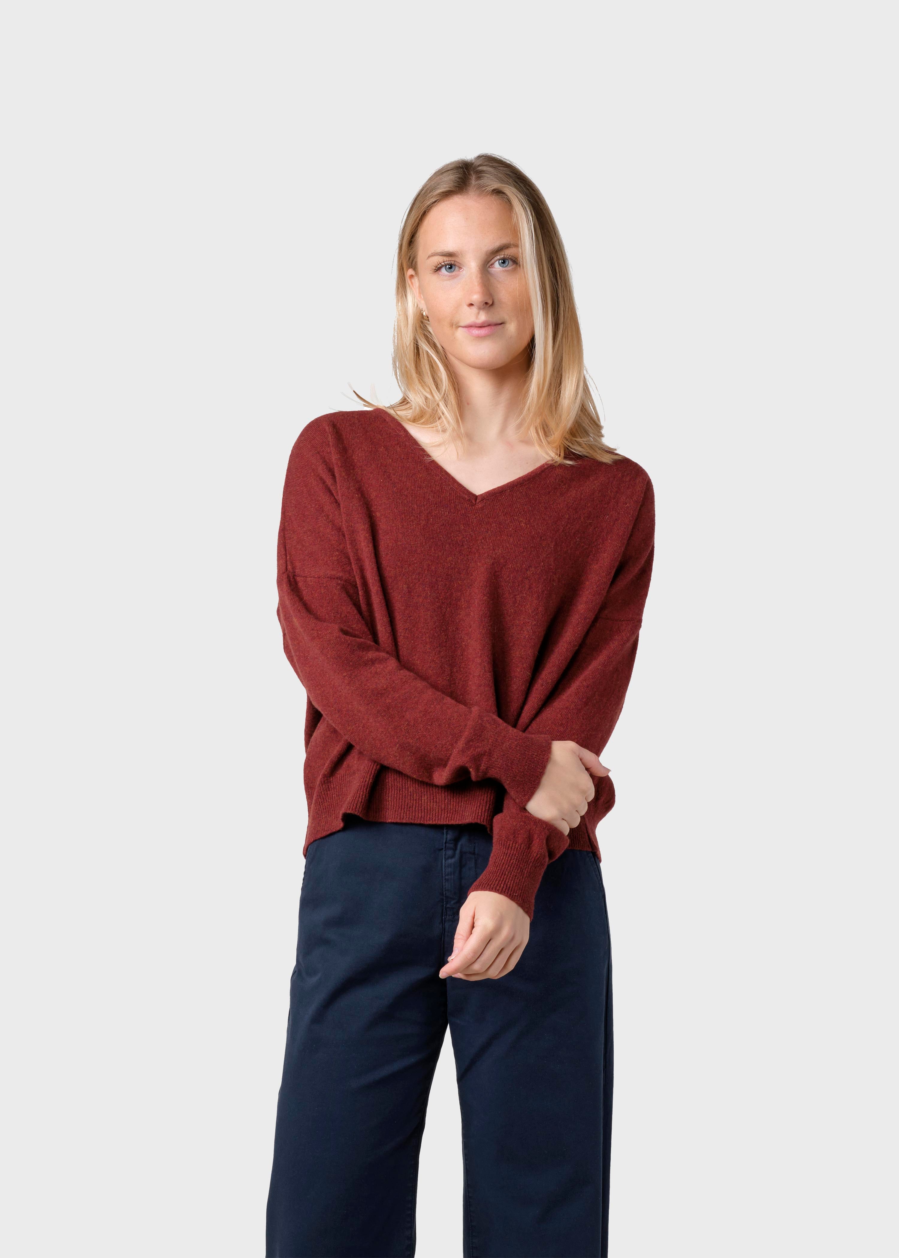 Pull Court Femme En Laine Mérinos Vanessa Ocre