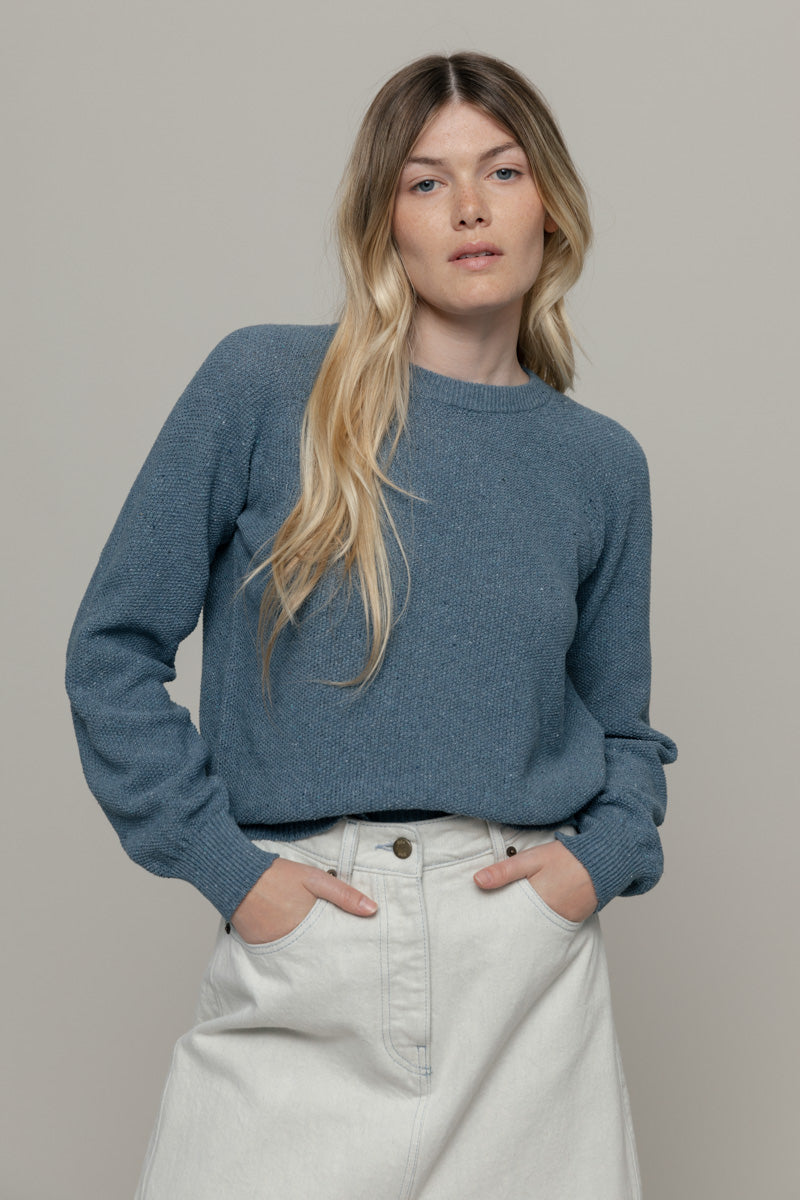 Pull denim recyclé Alice Atlantique