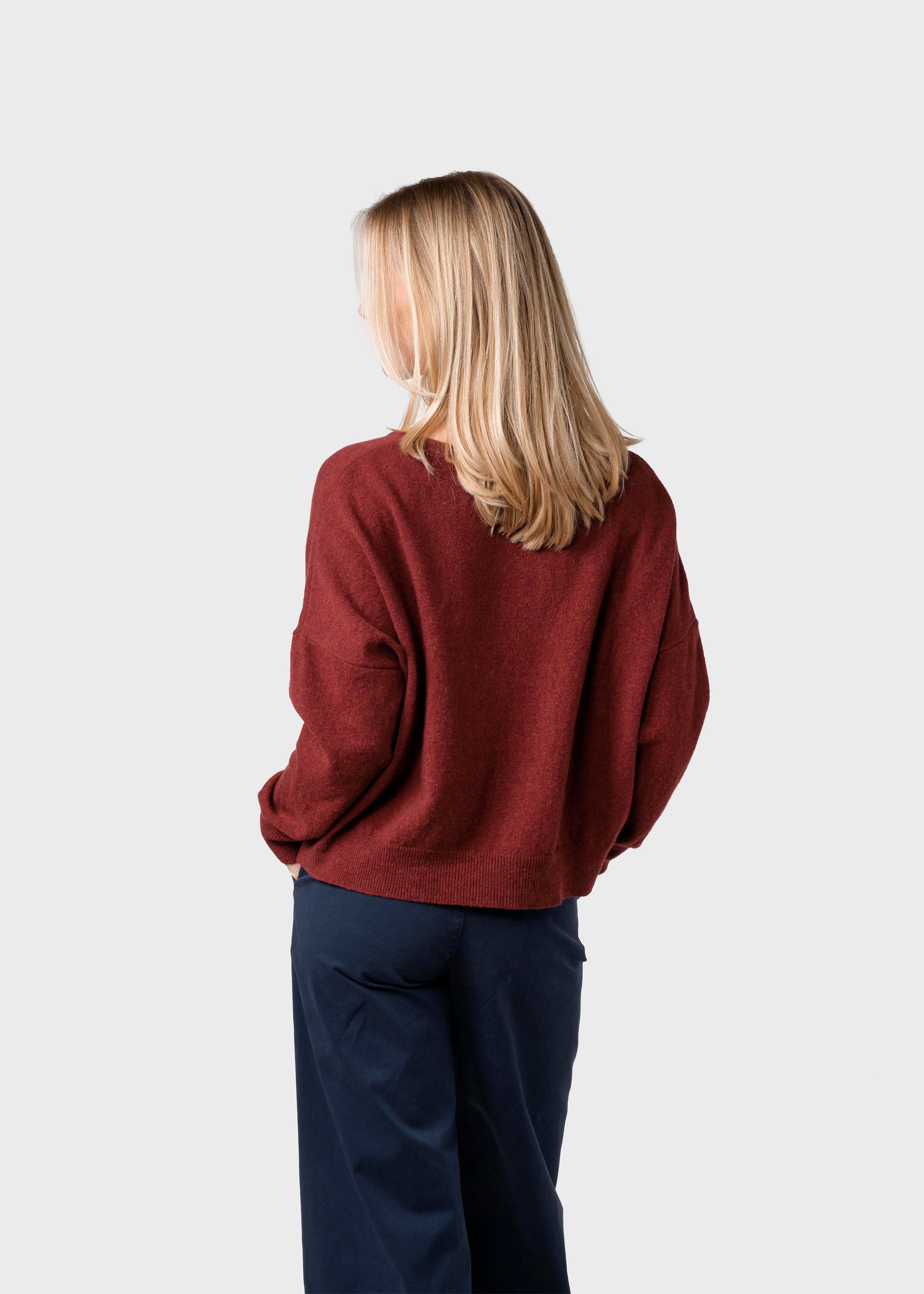 Pull Court Femme En Laine Mérinos Vanessa Ocre