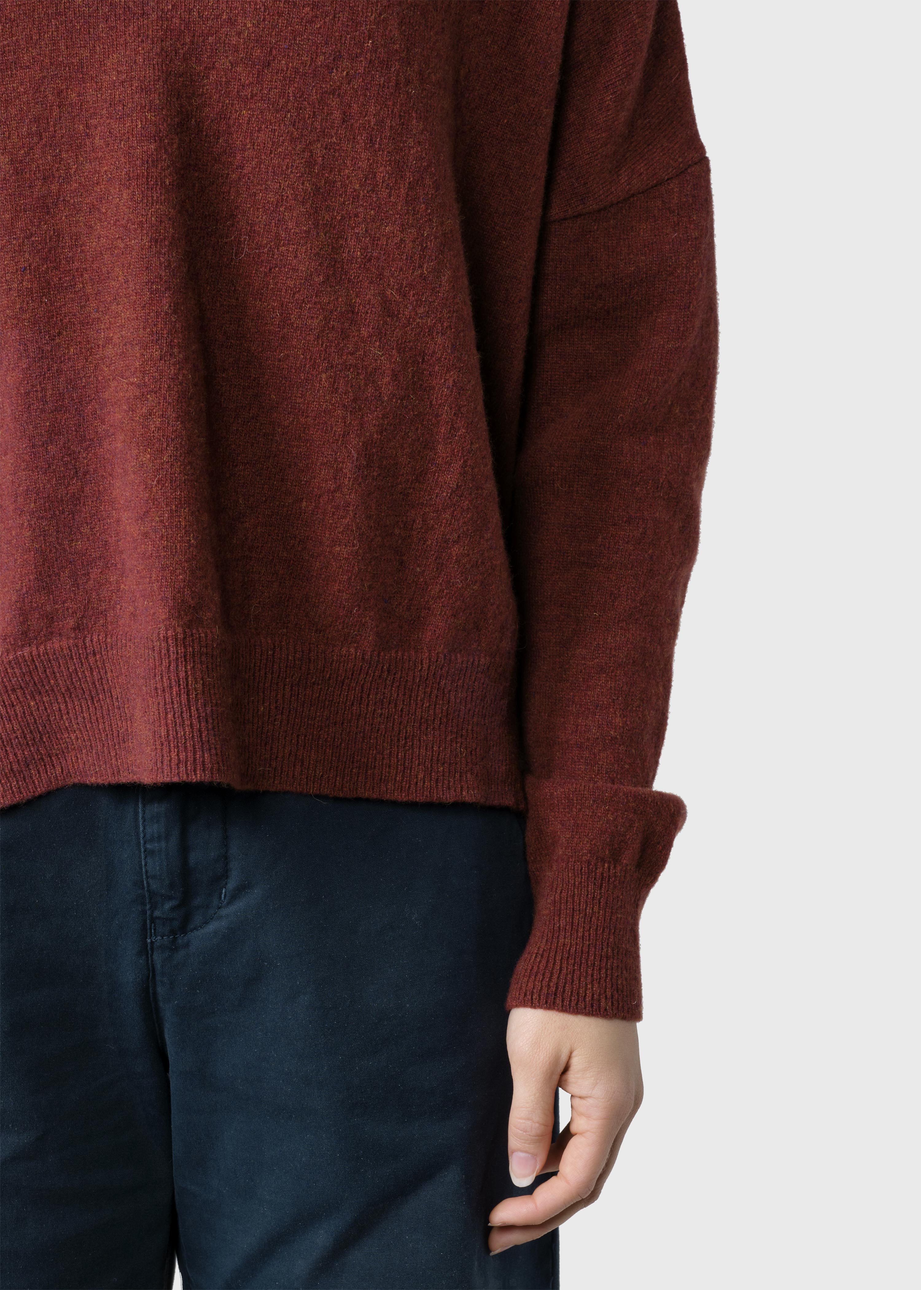Pull Court Femme En Laine Mérinos Vanessa Ocre