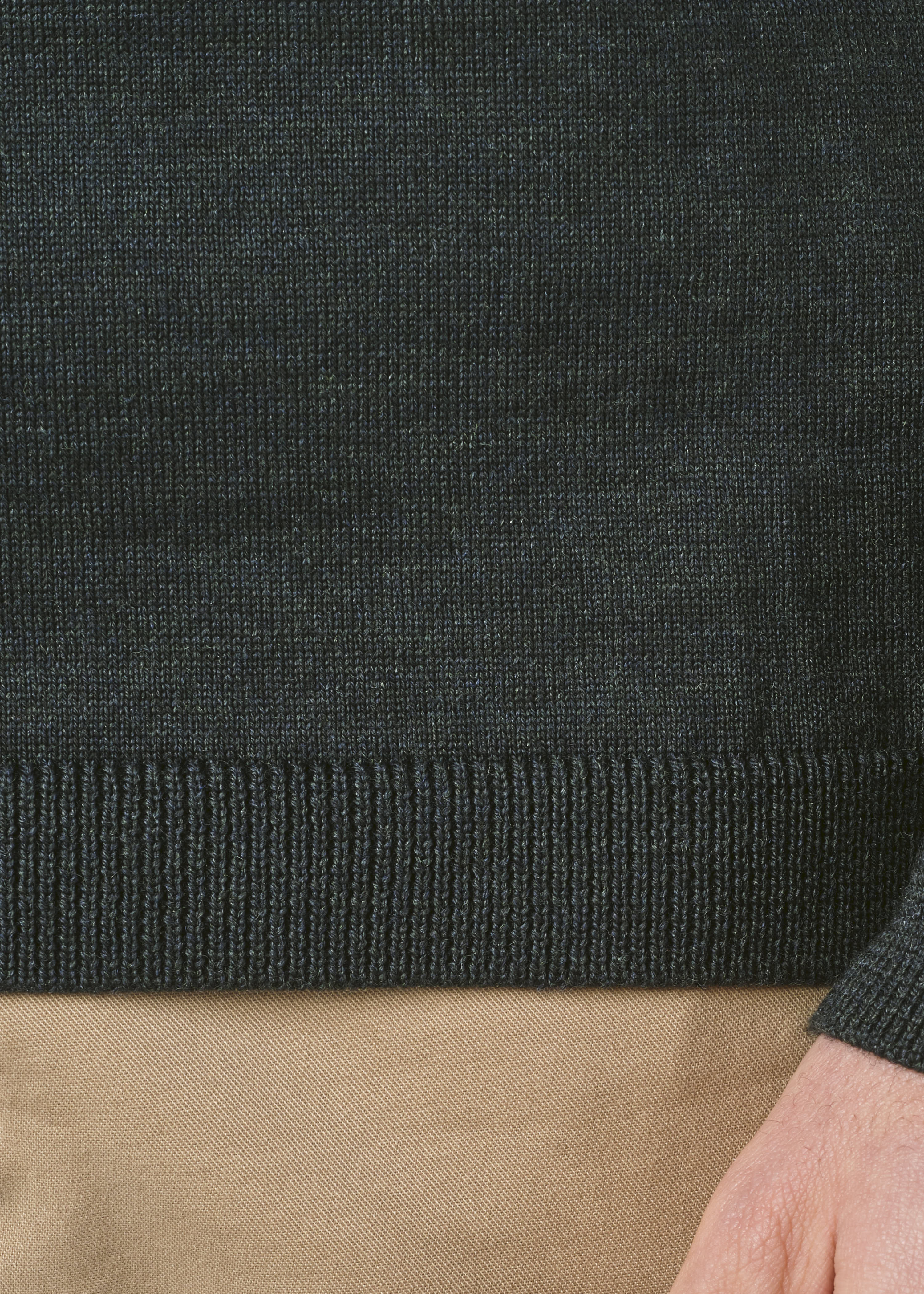 Thin Olive Green Merino Wool Sweater