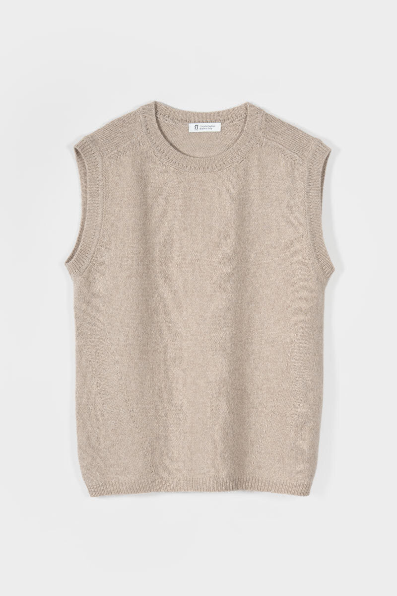 Gilet sans manche Angela Beige