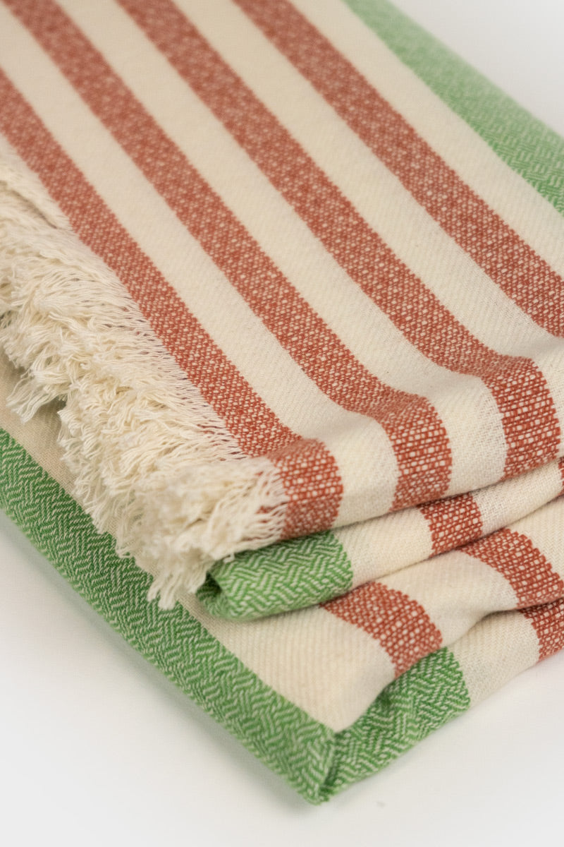 Linge de Plage en coton recyclé Marea Vert