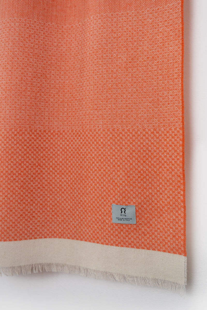 Linge de Plage en coton recyclé Scirocco Orange-Lilas