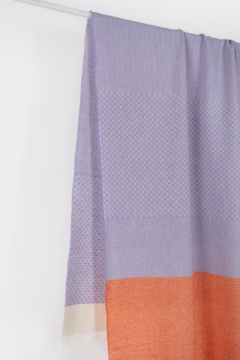 Linge de Plage en coton recyclé Scirocco Orange-Lilas