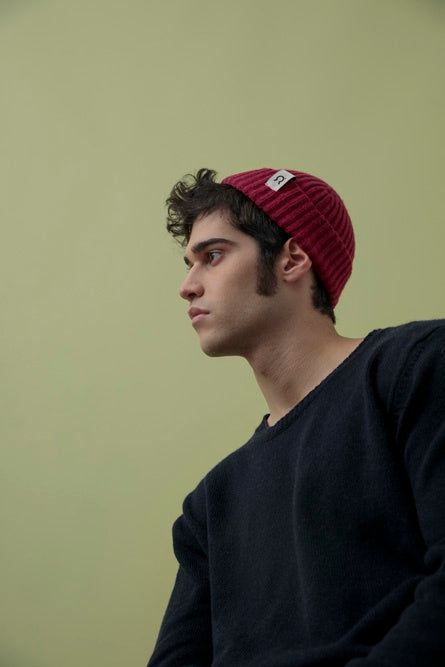 Bonnet pêcheur Leonardo Rose en cachemire