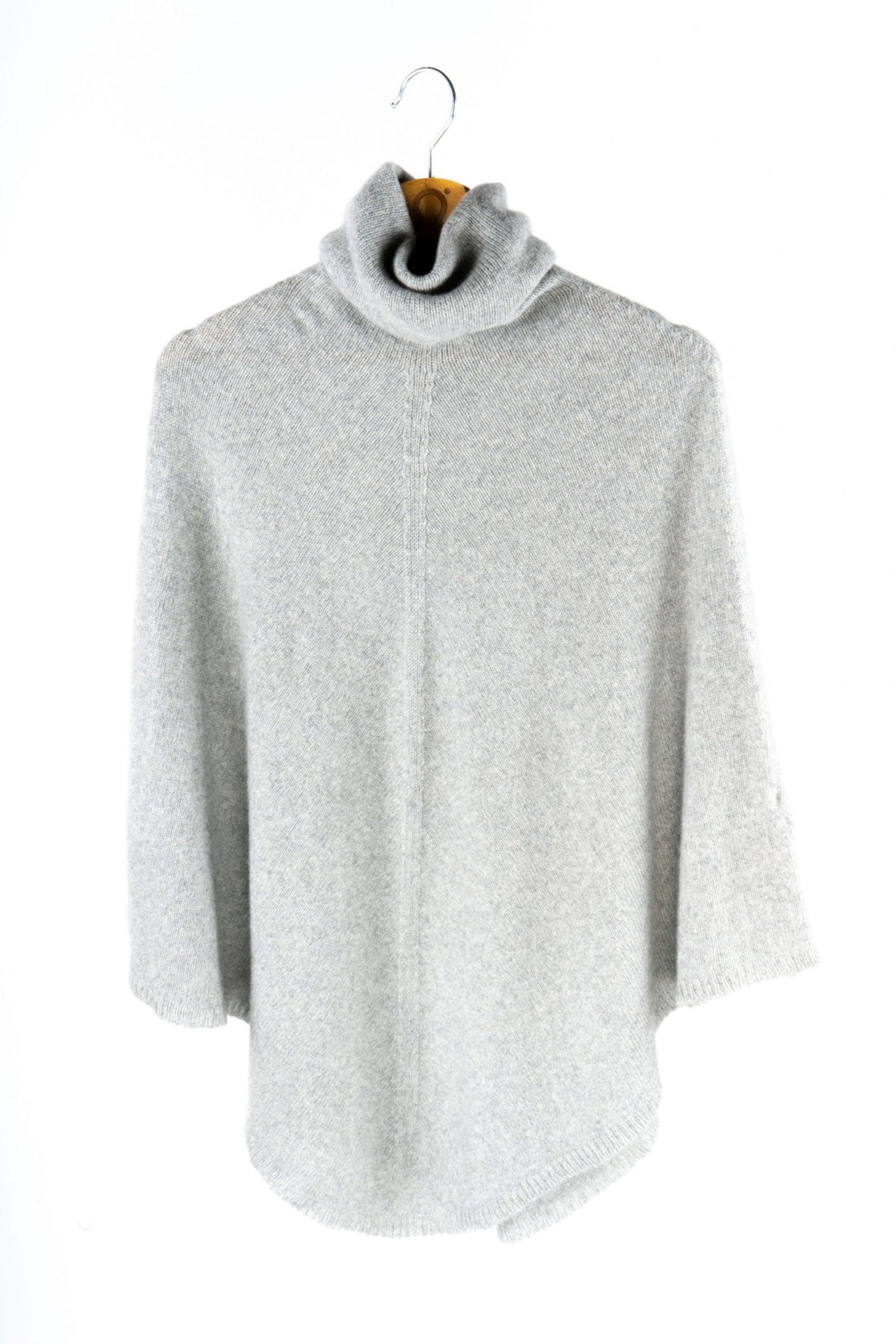 Poncho cachemire Elisabetta Gris 