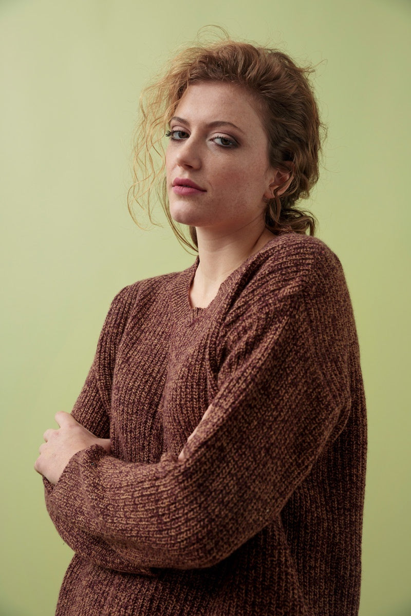 Pull cachemire Luisa Violet chiné