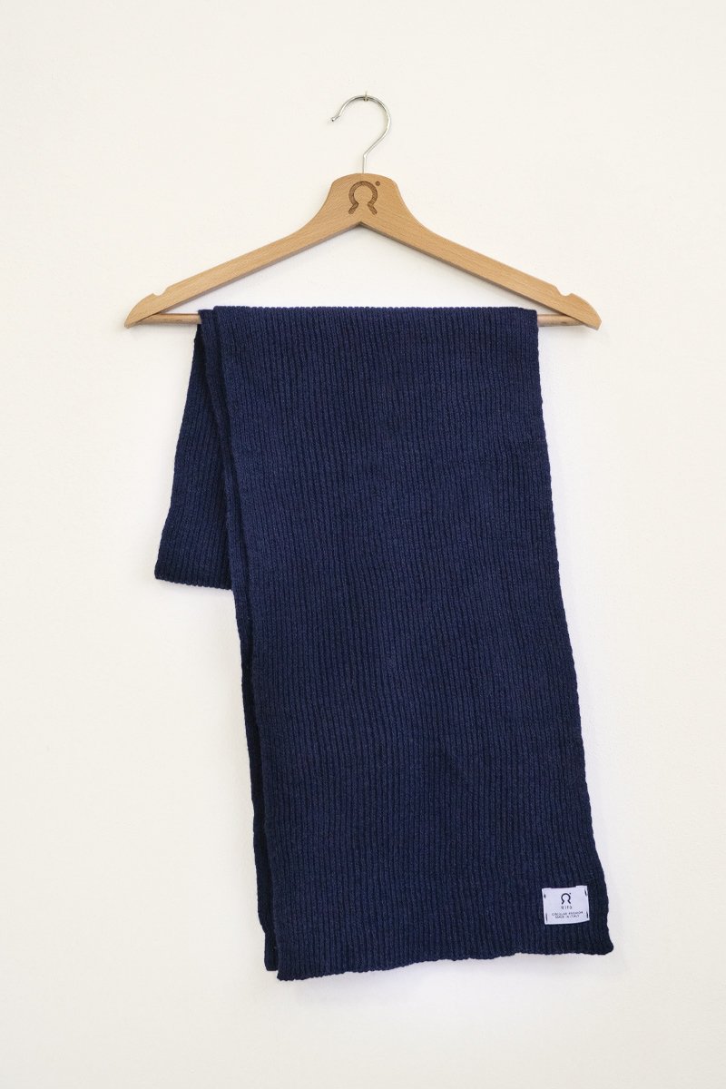 Écharpe cachemire unisexe Federico Bleu marine