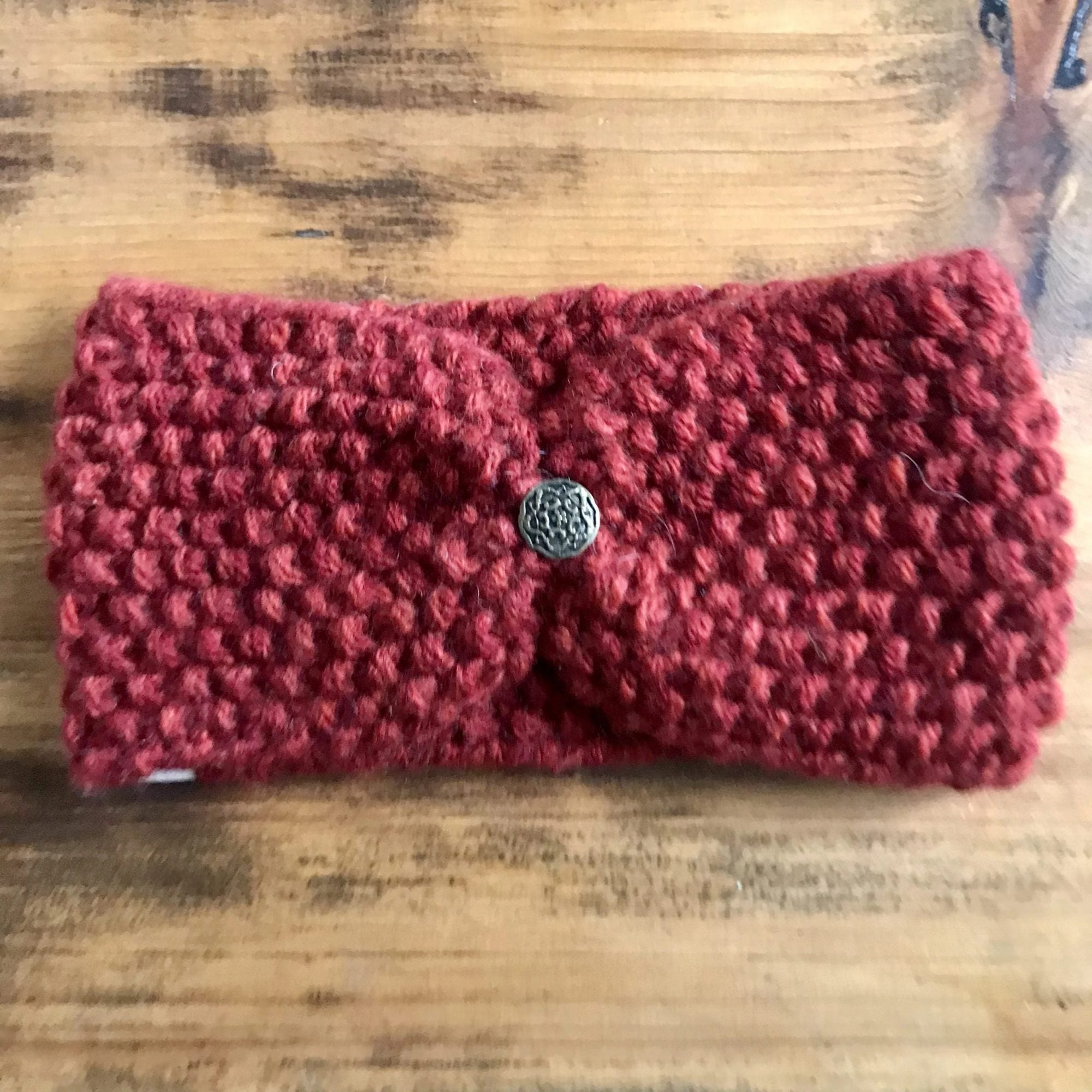 Bandeau en laine femme bleu marine