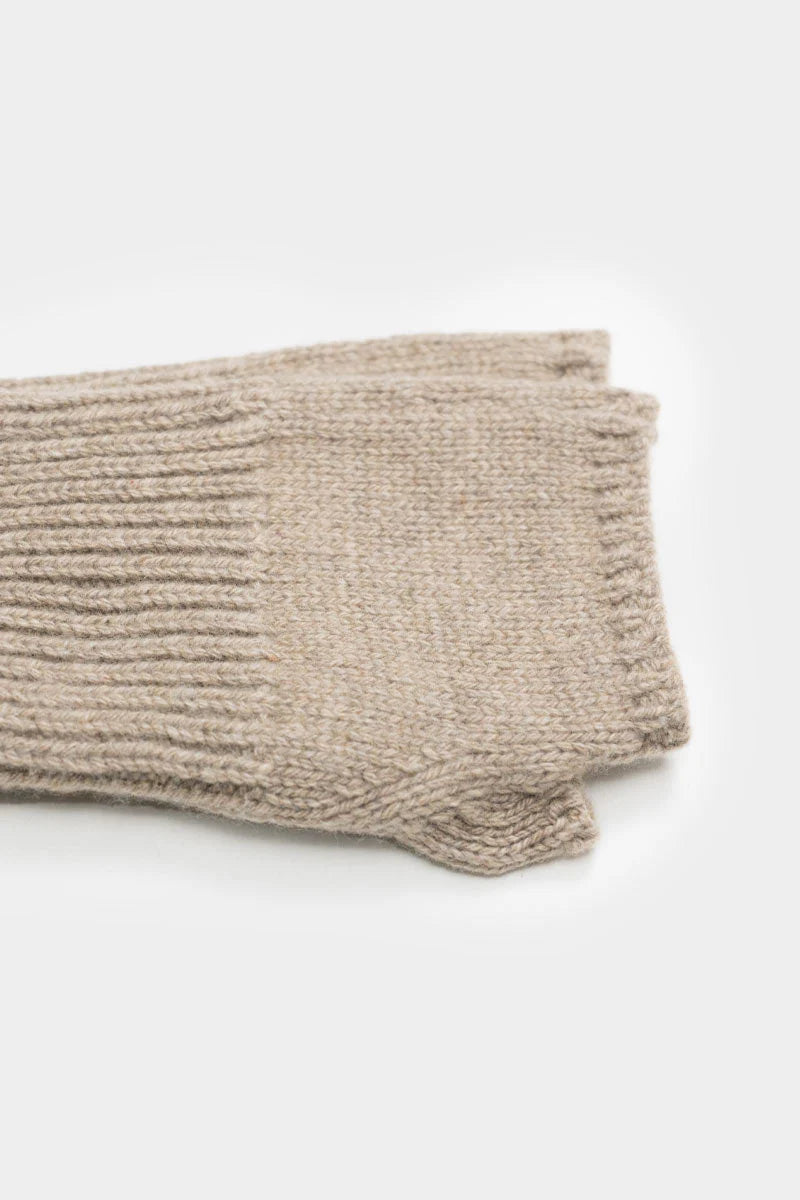 Damen Armstulpen aus recyceltem Kaschmir Tamara Beige
