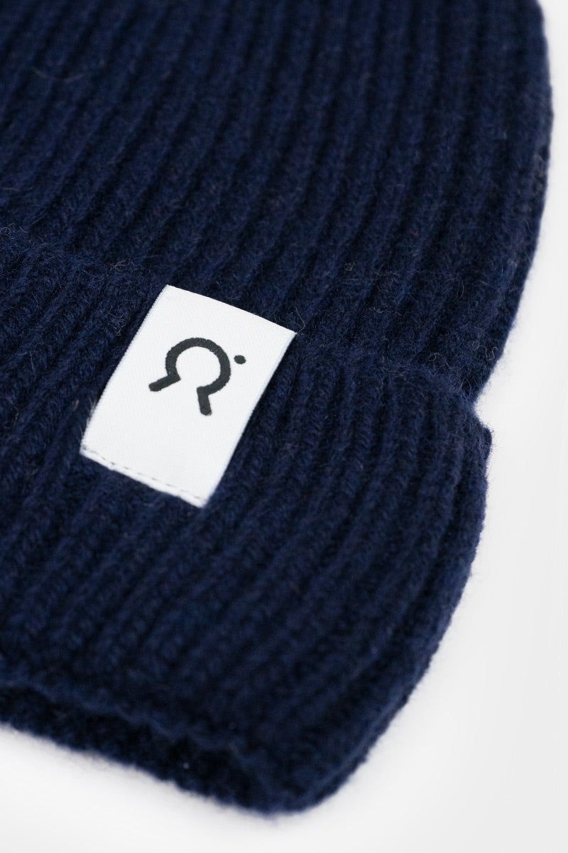 Bonnet cachemire Marcello Bleu marine