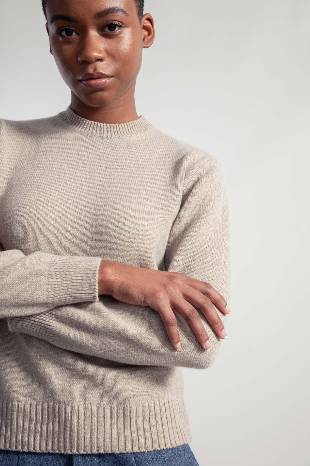 Pull en cachemire Edda beige