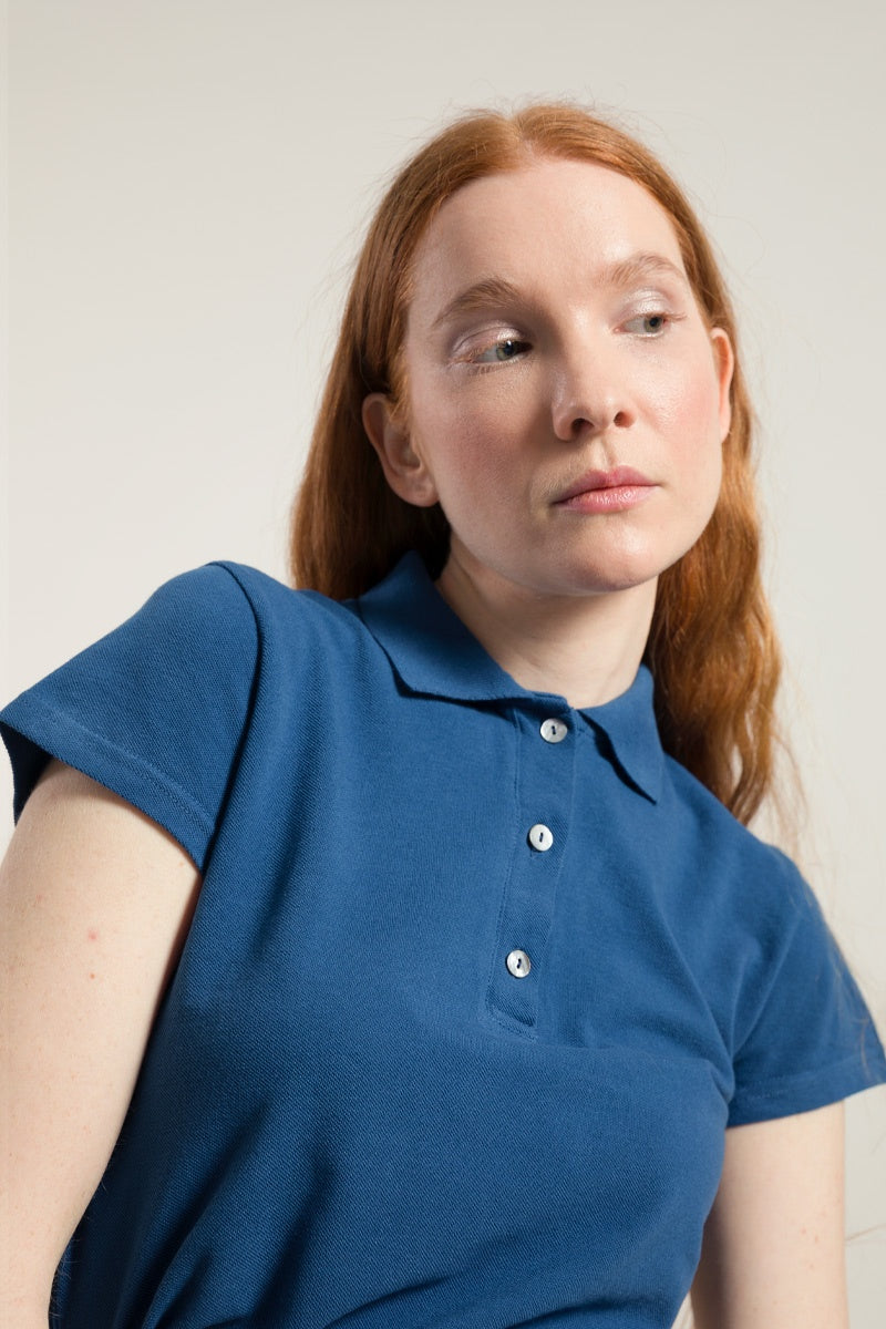Polo Femme en coton bio Rita Bleu