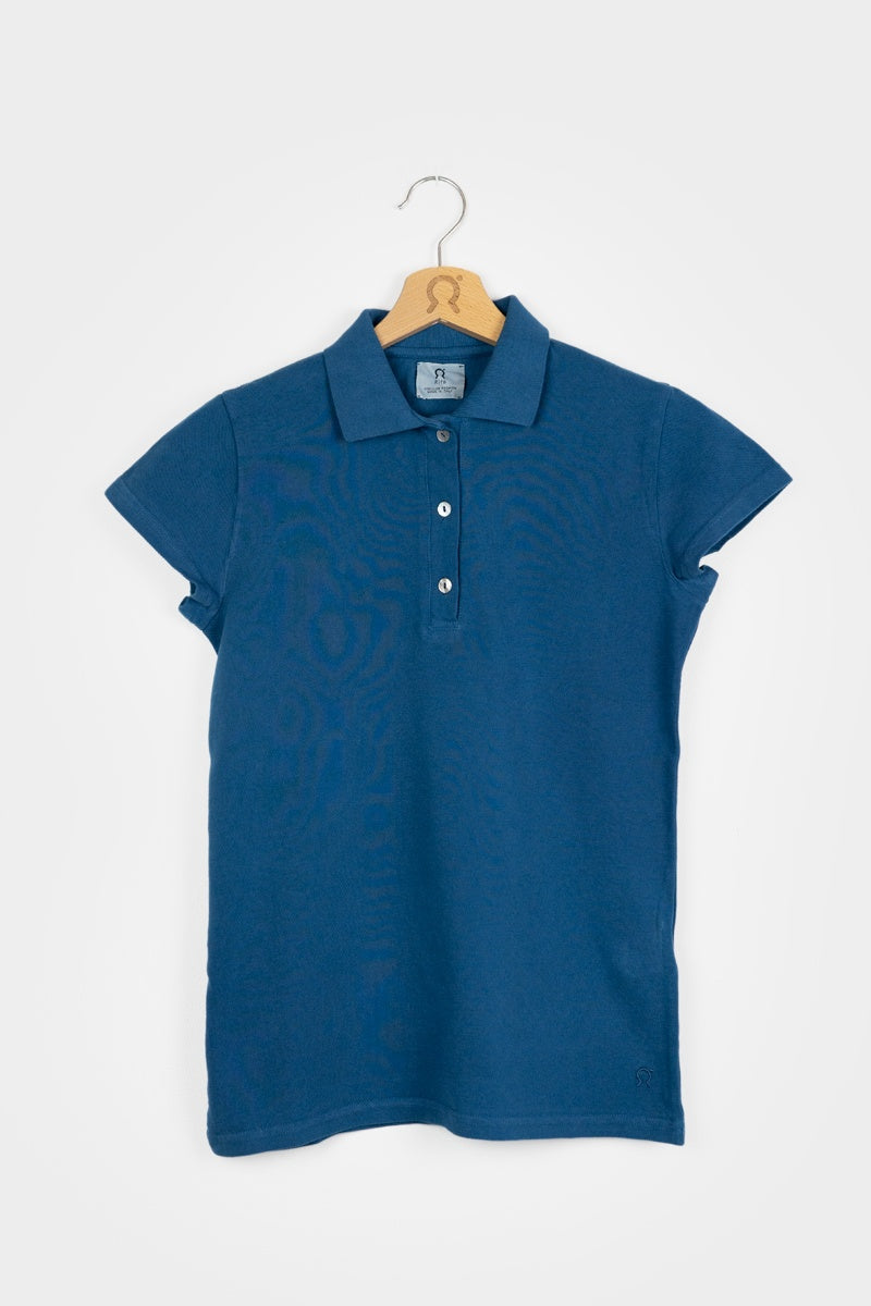 Polo Femme en coton bio Rita Bleu