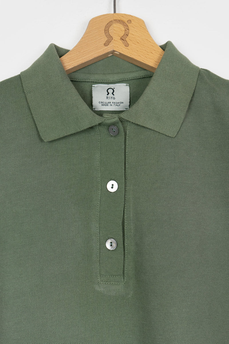 Polo Femme en coton bio Rita Vert Olive