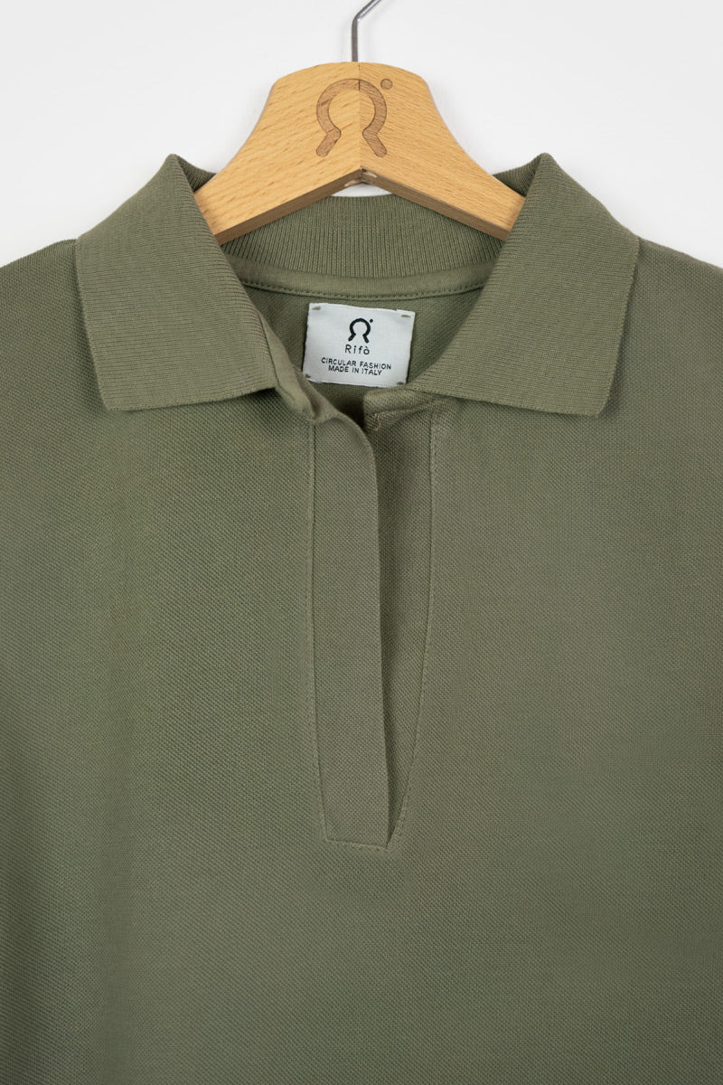 Polo sans manches en coton bio Helen Vert