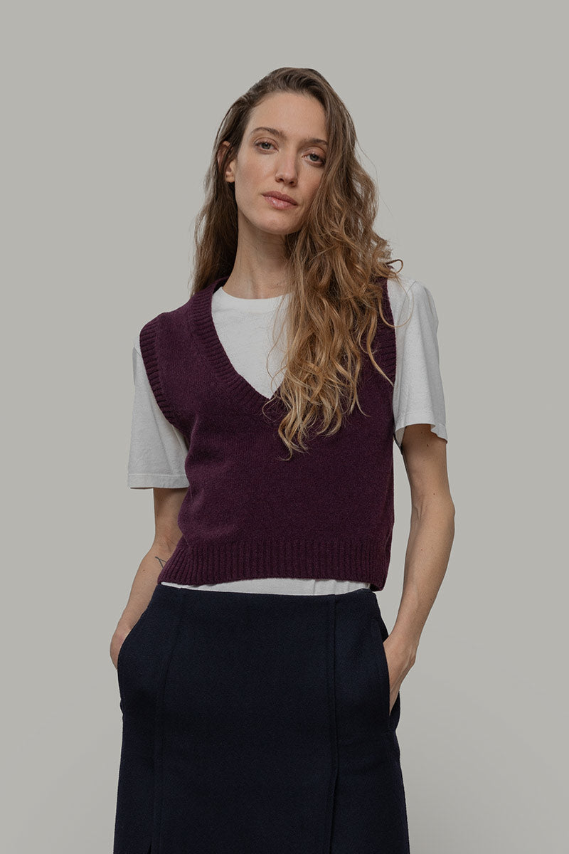 Ärmelloser Pullover Melania Lila