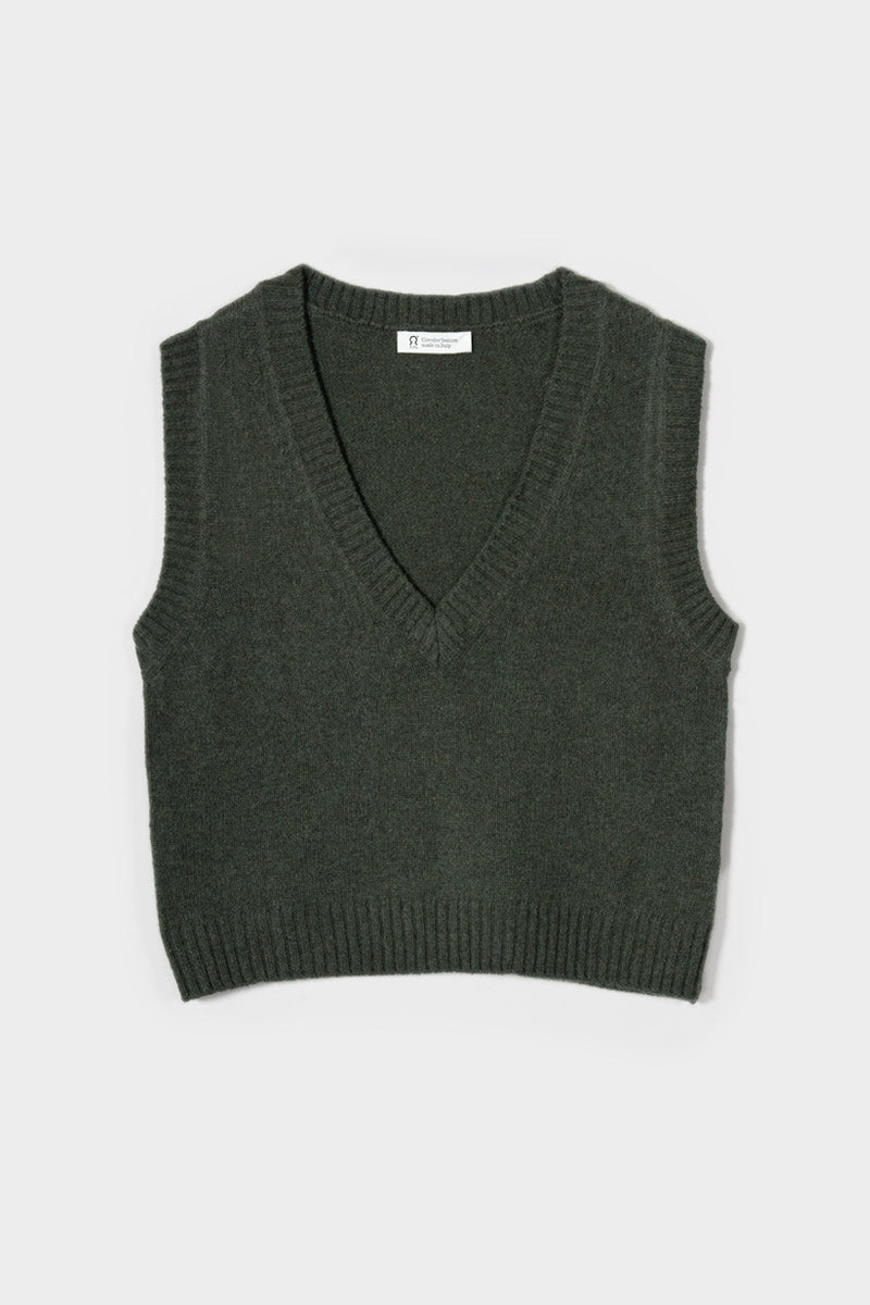Ärmelloser Pullover Melania Waldgrün