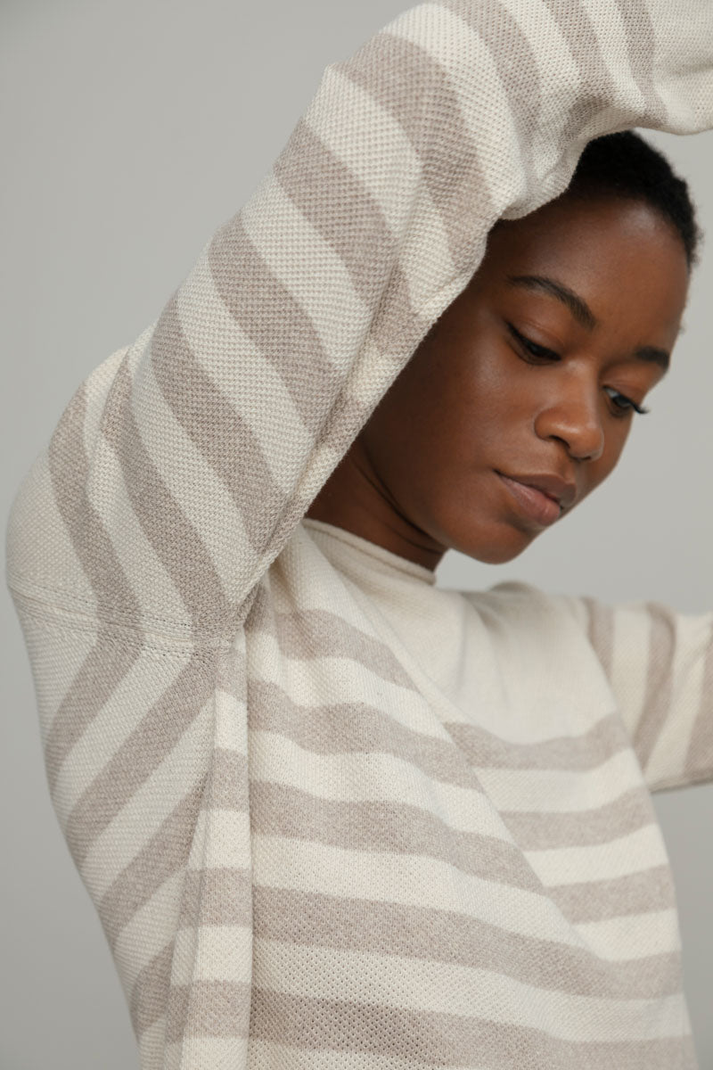 Striped Sweater Susi beige